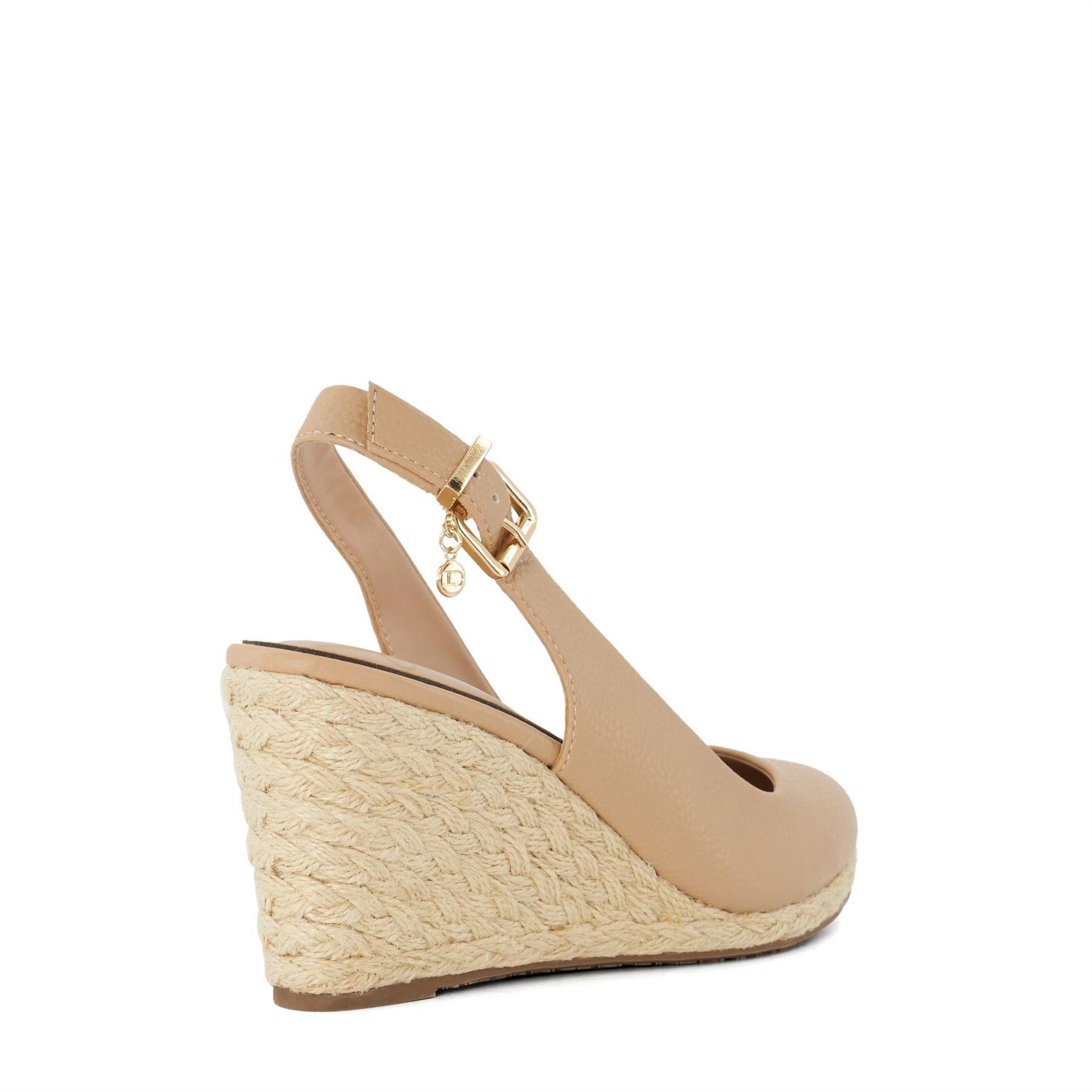 Dune London Lo Cadies Textured High Heel Wedge Slingbacks