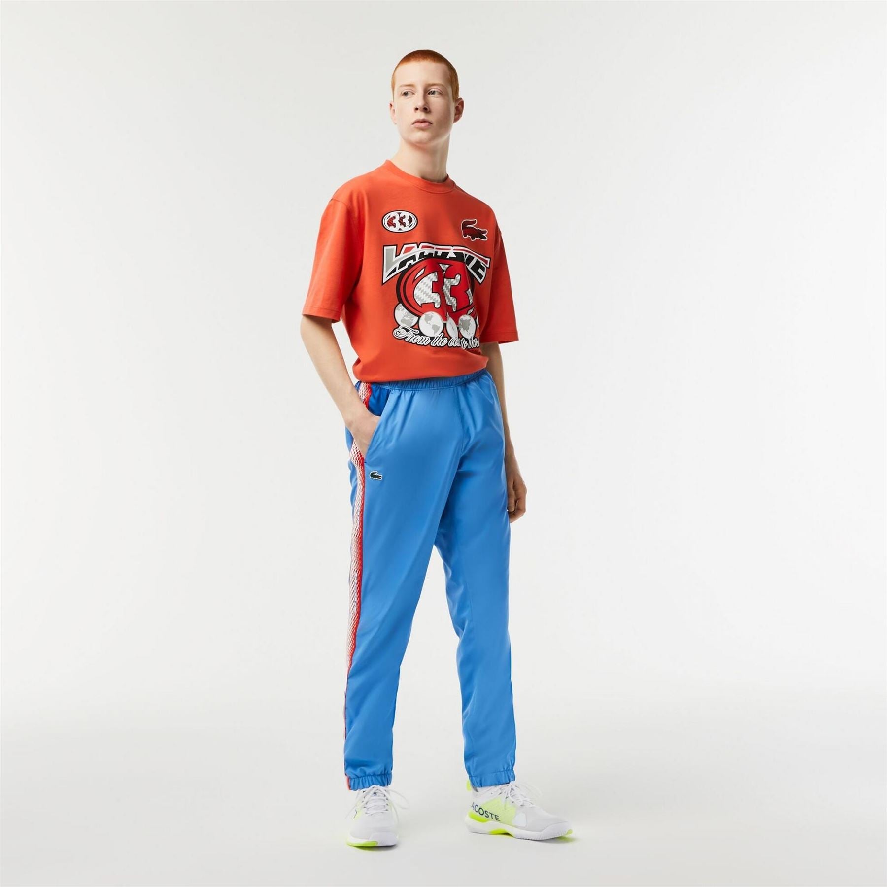 Lacoste Color Block Side Stripes Slim Cut Track Pants
