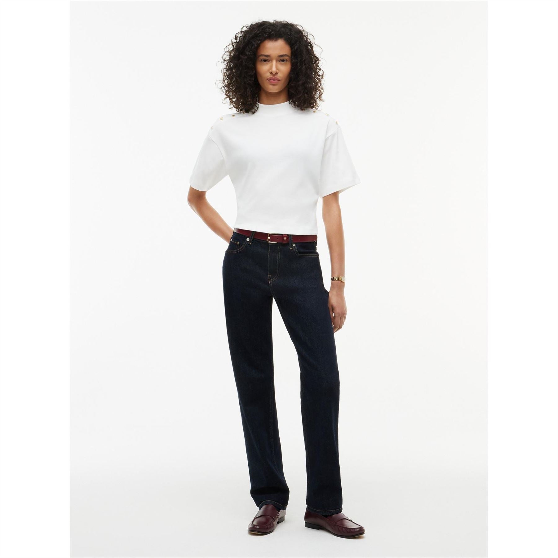Tommy Hilfiger Gld Btn Hn Tee Ld64