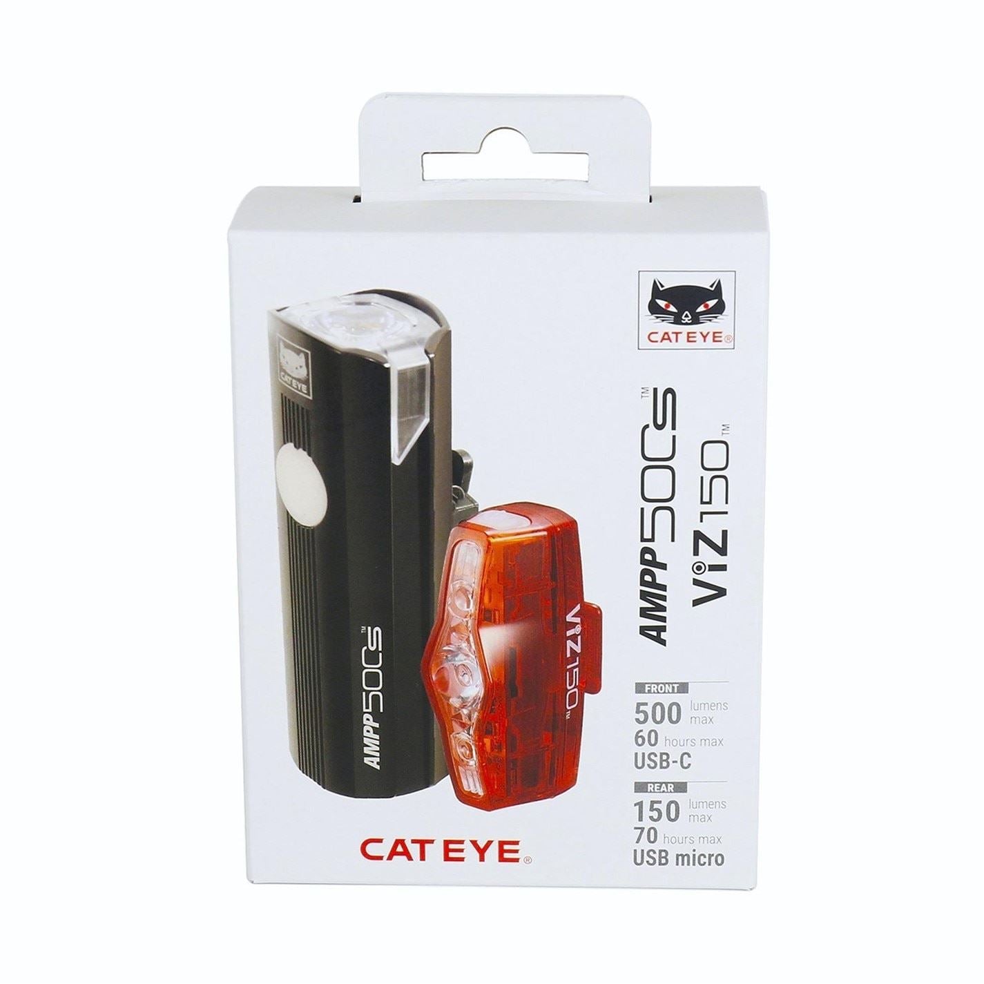 Cateye Ampp 500s  And  Viz 150 Bike Light Set