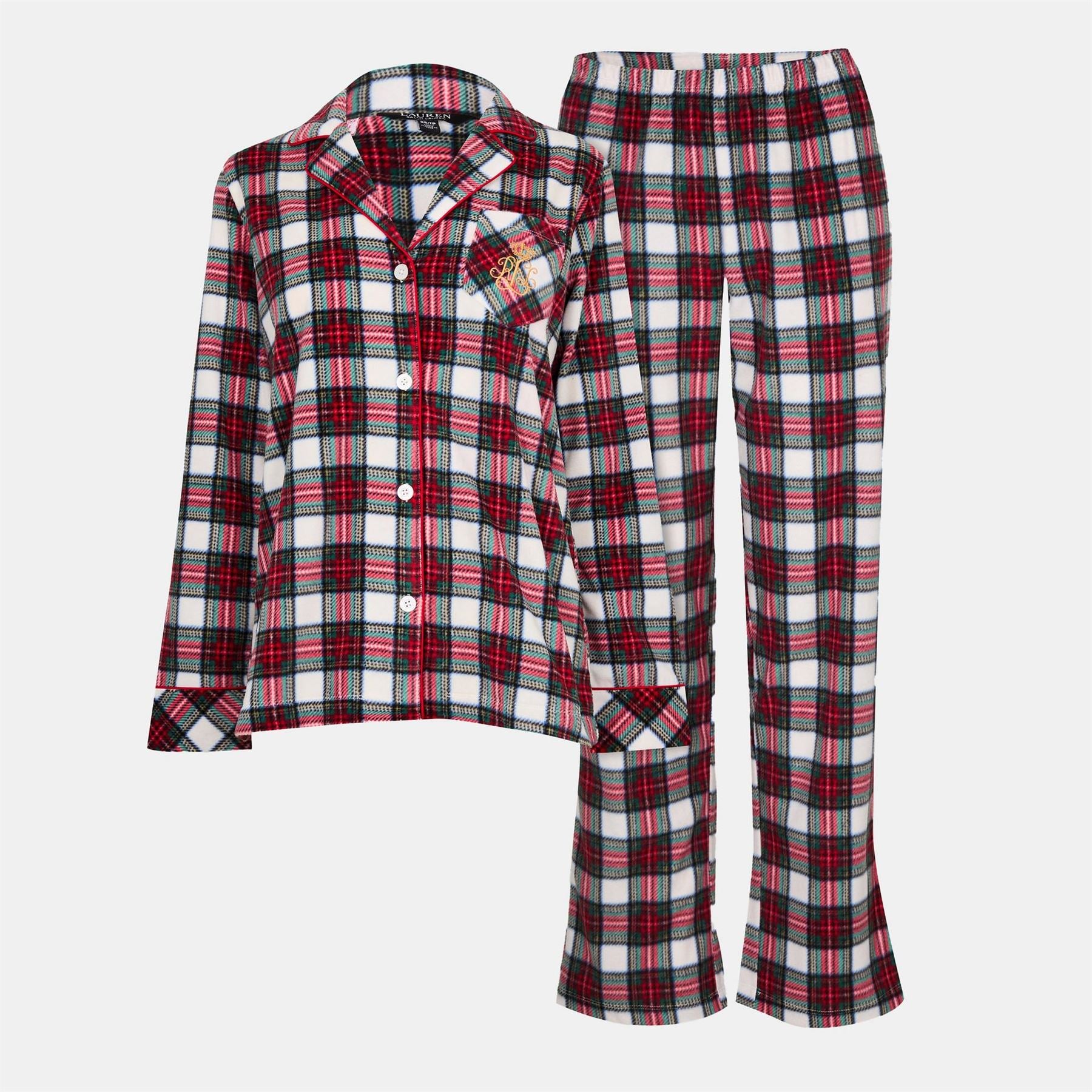 Lauren by Ralph Lauren Collared Neck Long Sleeve Pyjama Set