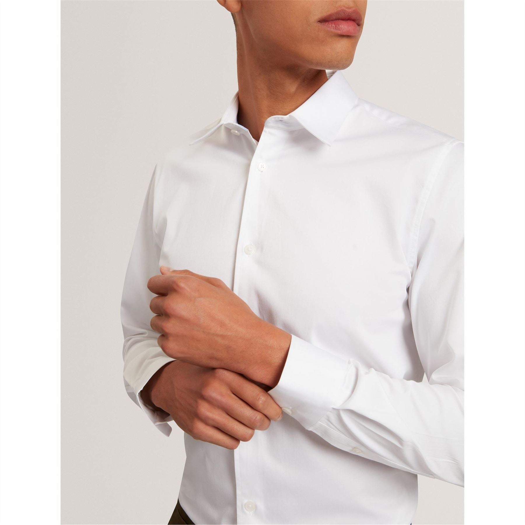 Ted Baker Collared Neck Long Sleeve Point Collar Shirt