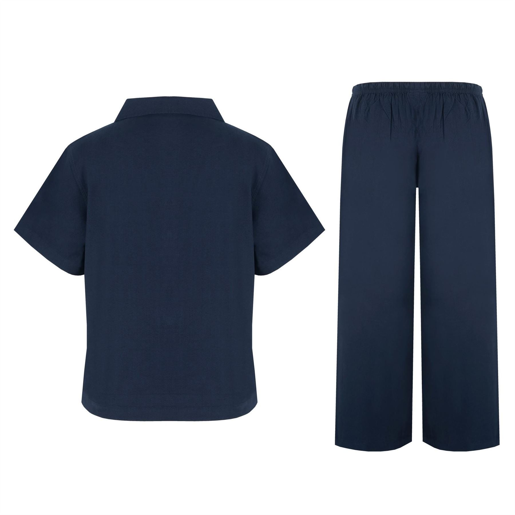 Miso Collared Neck Short Sleeve Shirt Casual Set