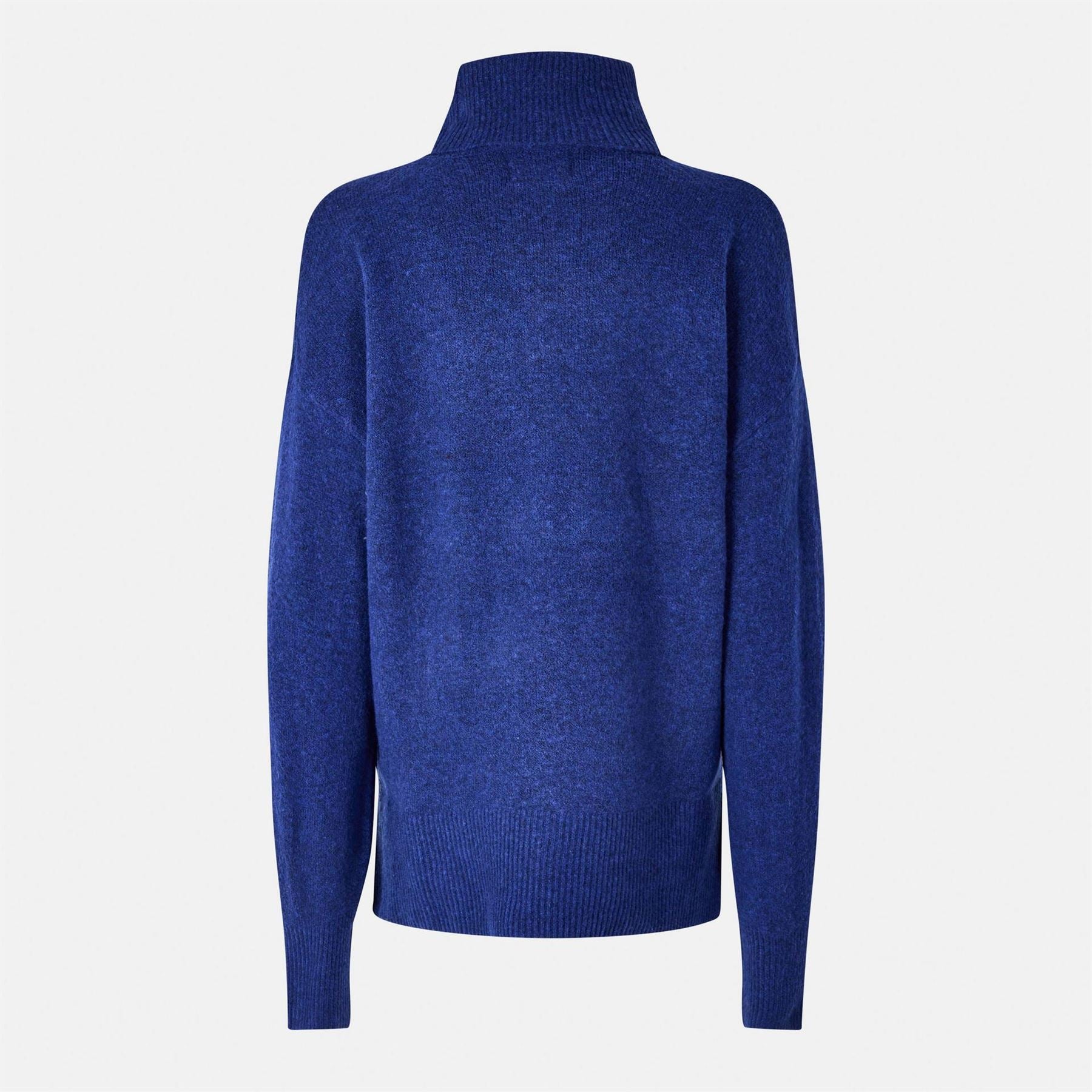 Pieces Hooded Relaxed Fit High Collar Sweatshirt