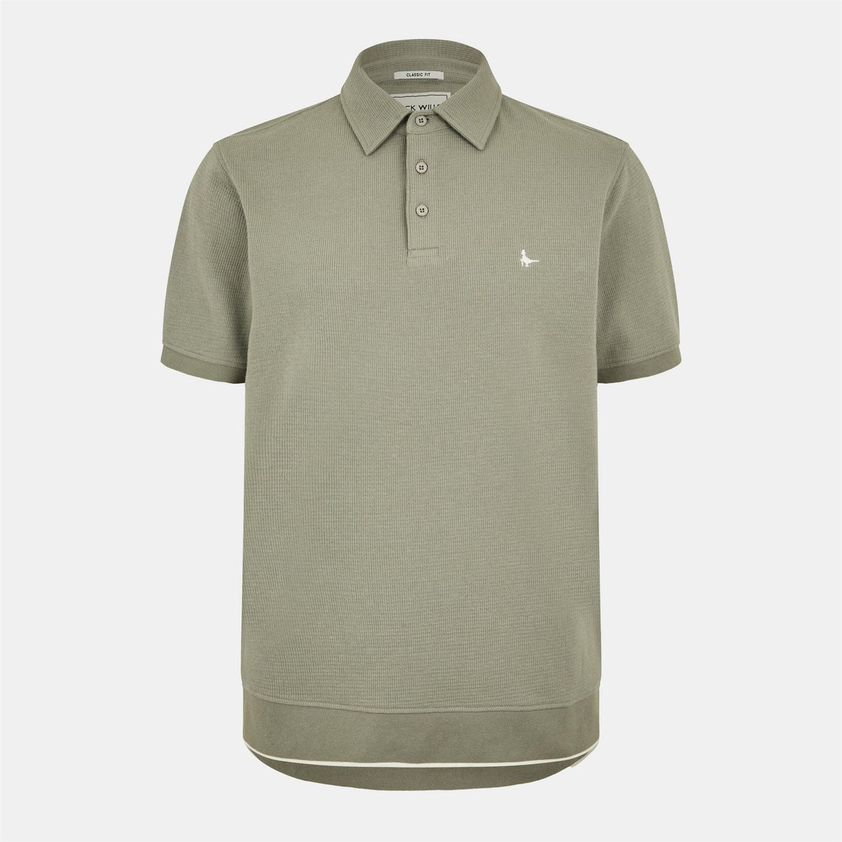 Jack Wills Waffle Textured Short Sleeve Polo Shirt