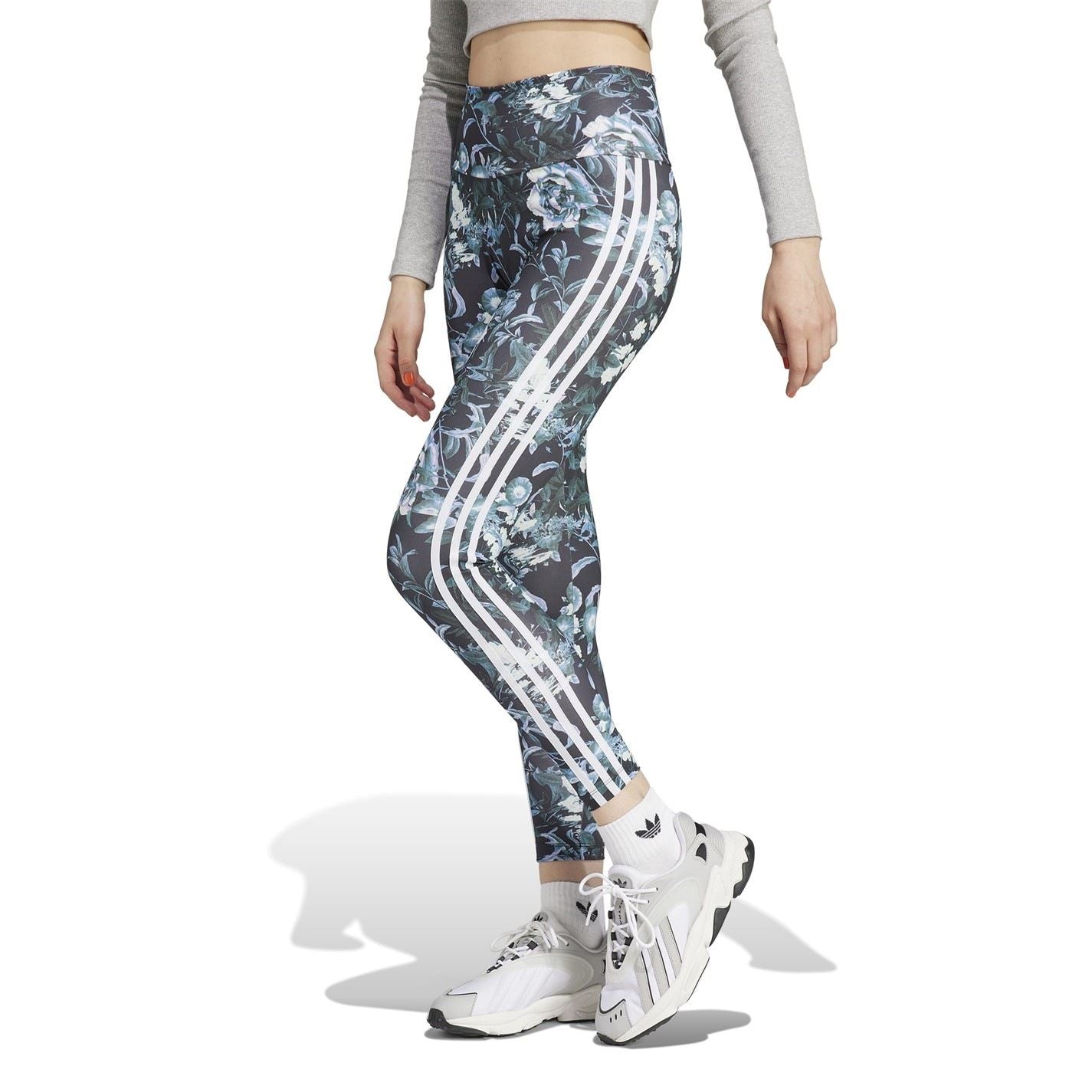 adidas Originals Flwer Side Stripes Floral Patterned Leggings