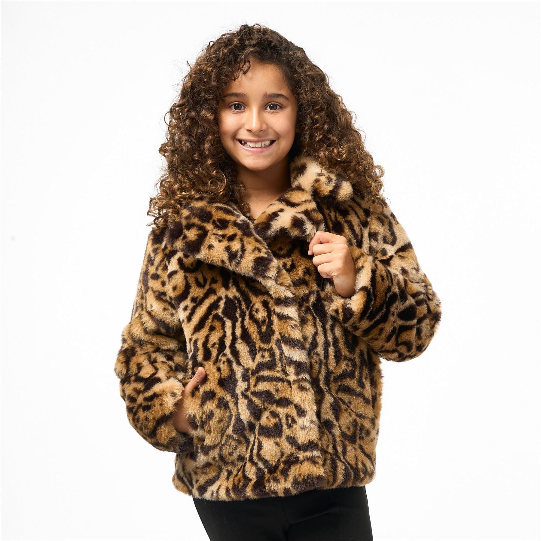 Biba Girls Faux Fur Jacket