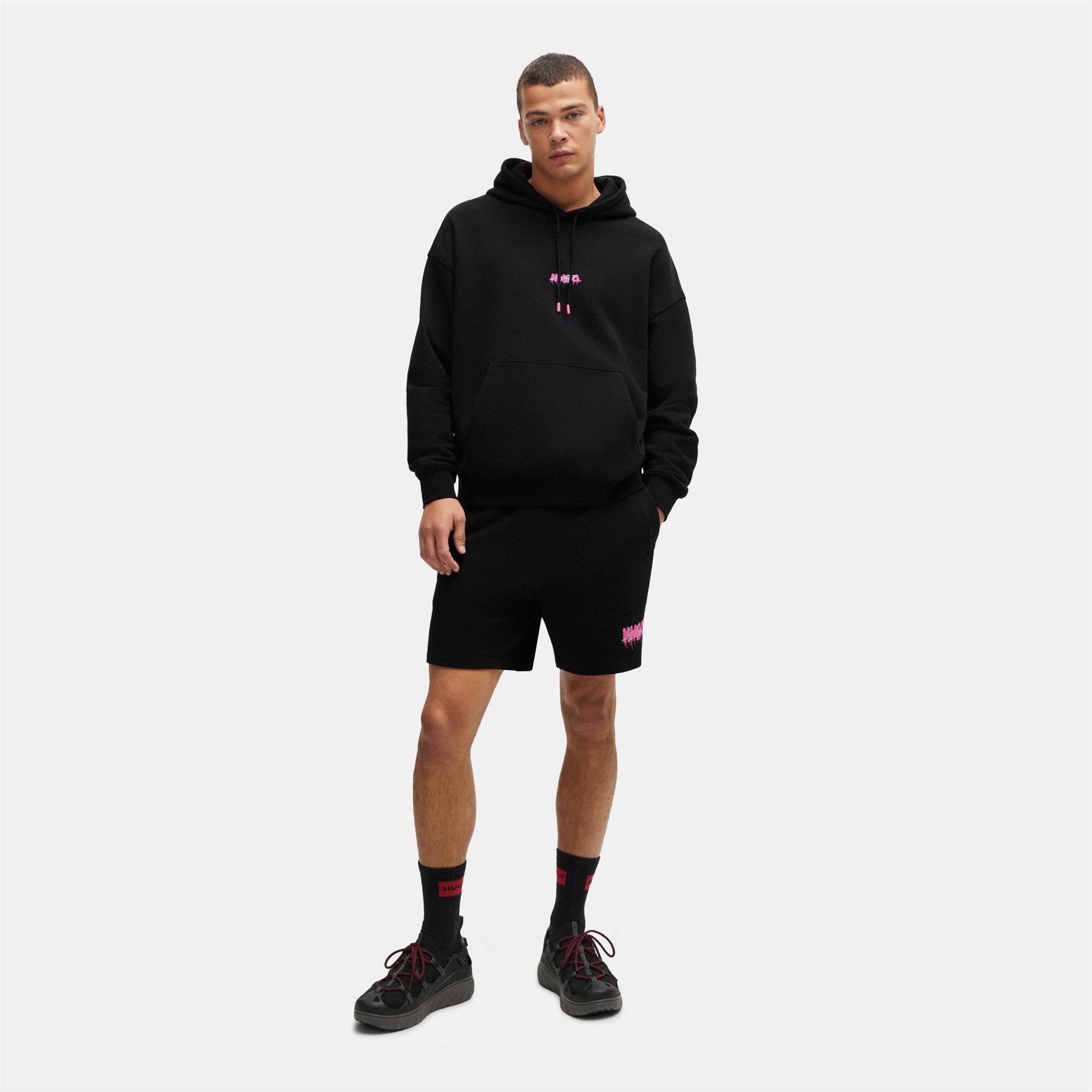 Hugo Hooded Relaxed Fit Long Sleeve Sweatshirt