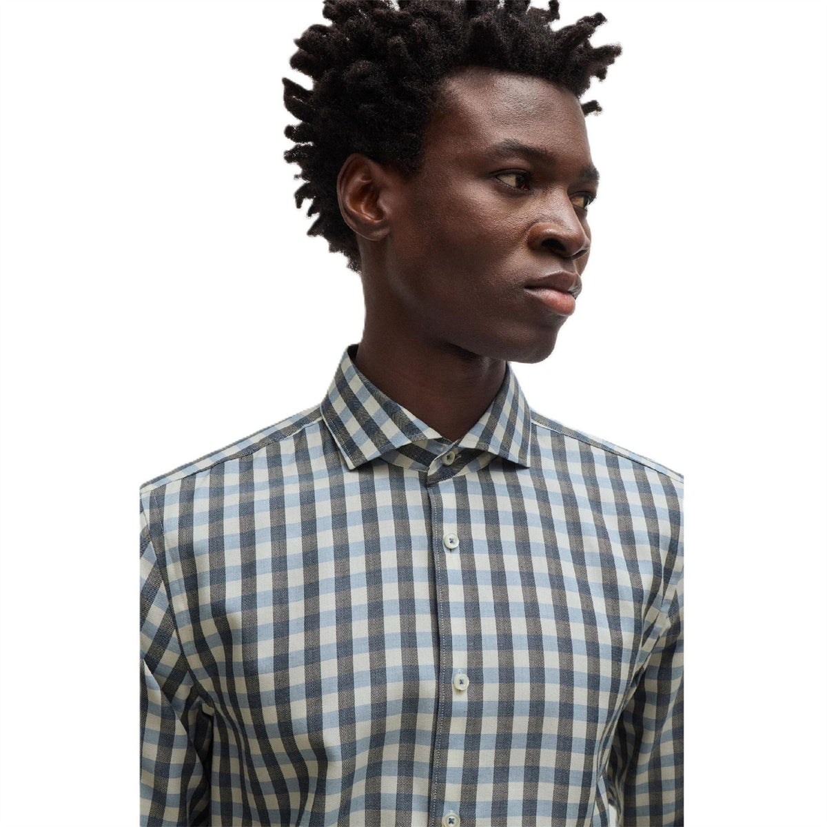 Boss Spread Collar Long Sleeve Regular Fit Oxford Shirt