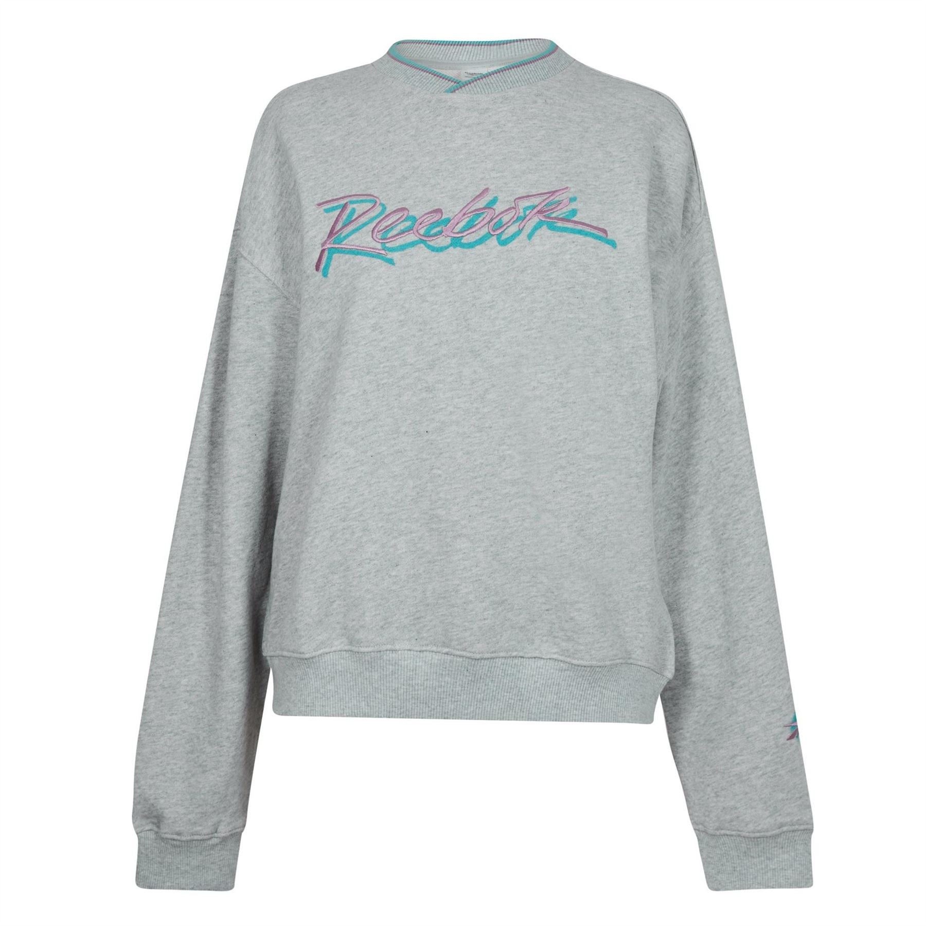 Reebok Cropped Hooded Lettering Sweatshirt