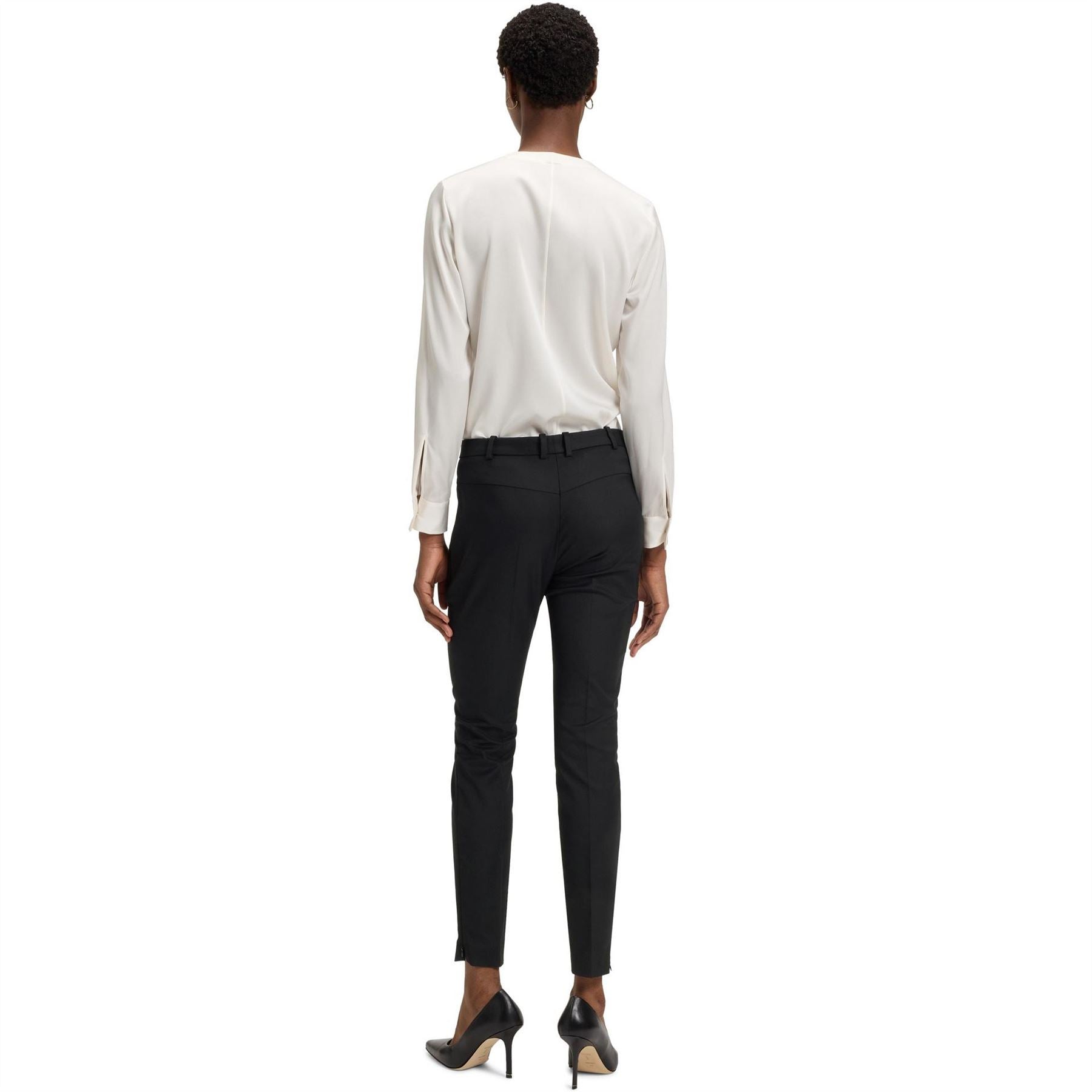 Boss Anaita5 Solid Patterned Slim Trousers