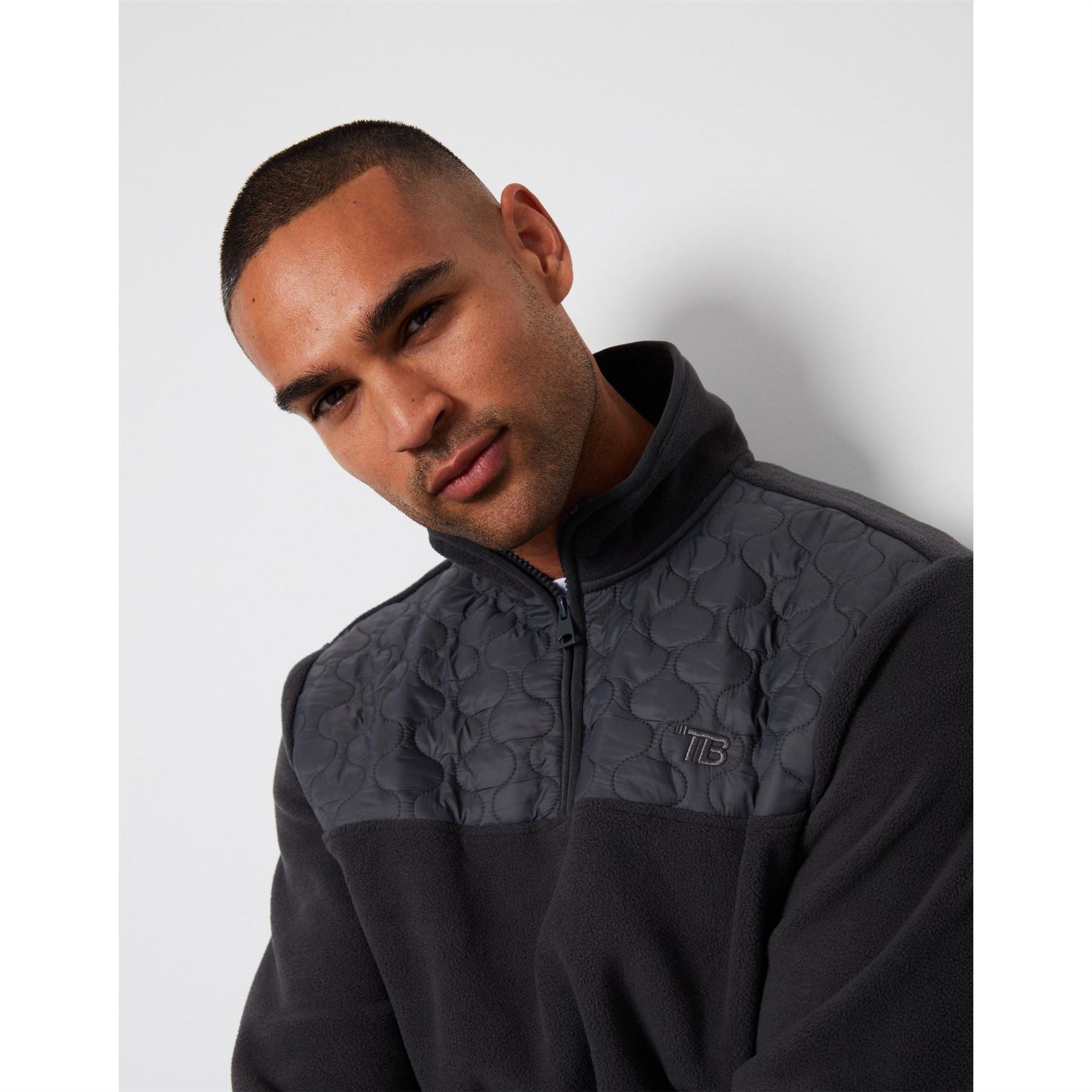 Threadbare Pedro Zipped Pocket Funnel Neck Sweatshirt
