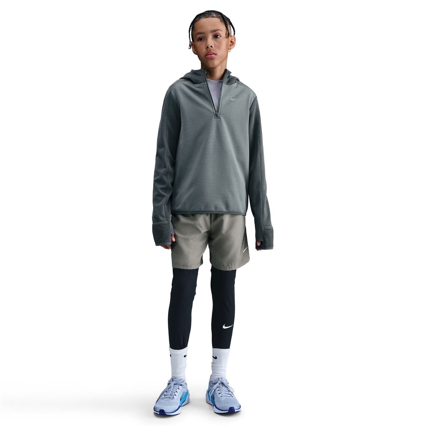 Nike Zip Neck Raglan Sleeve Sweatshirt