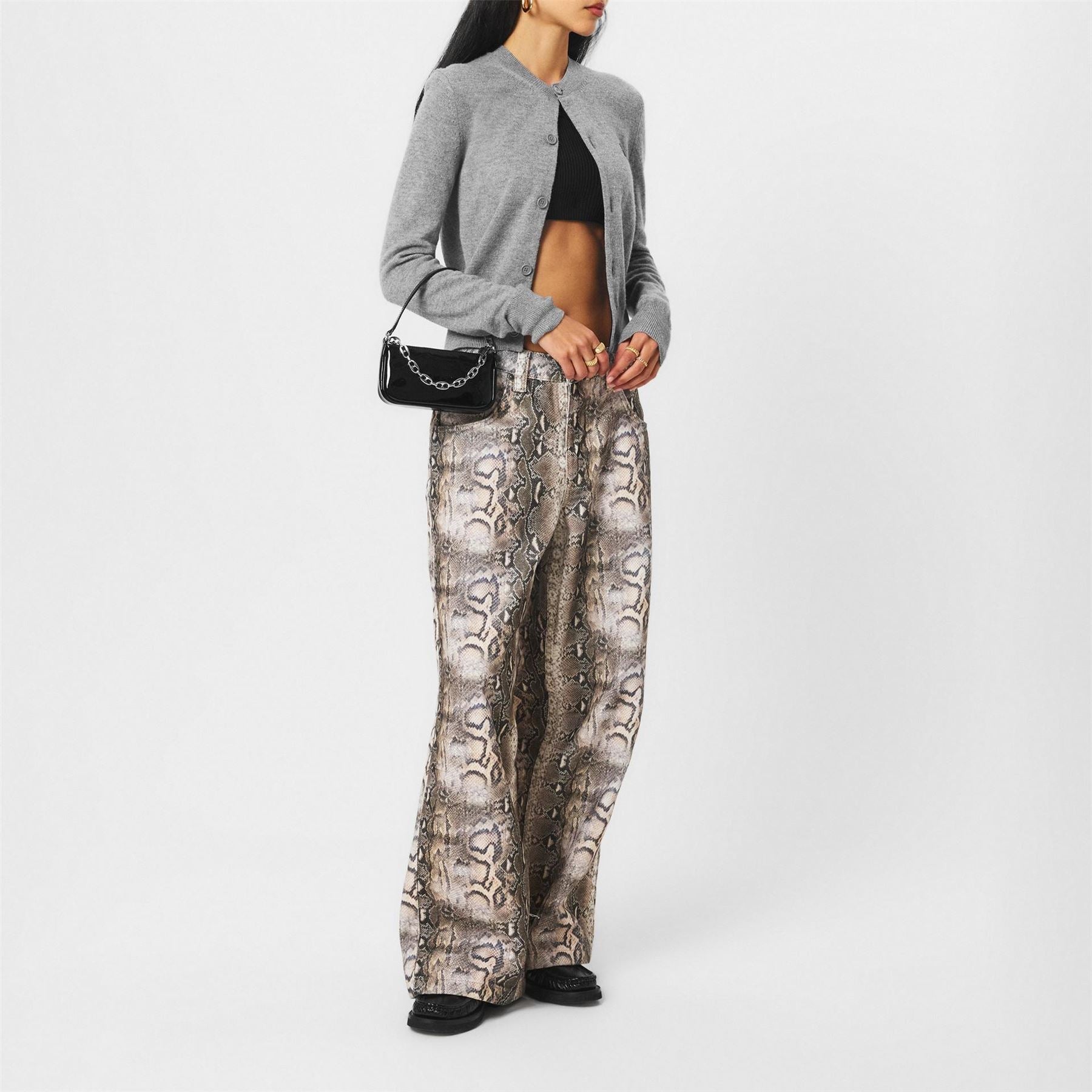 By Far Mini Patent Leather Shoulder Bag