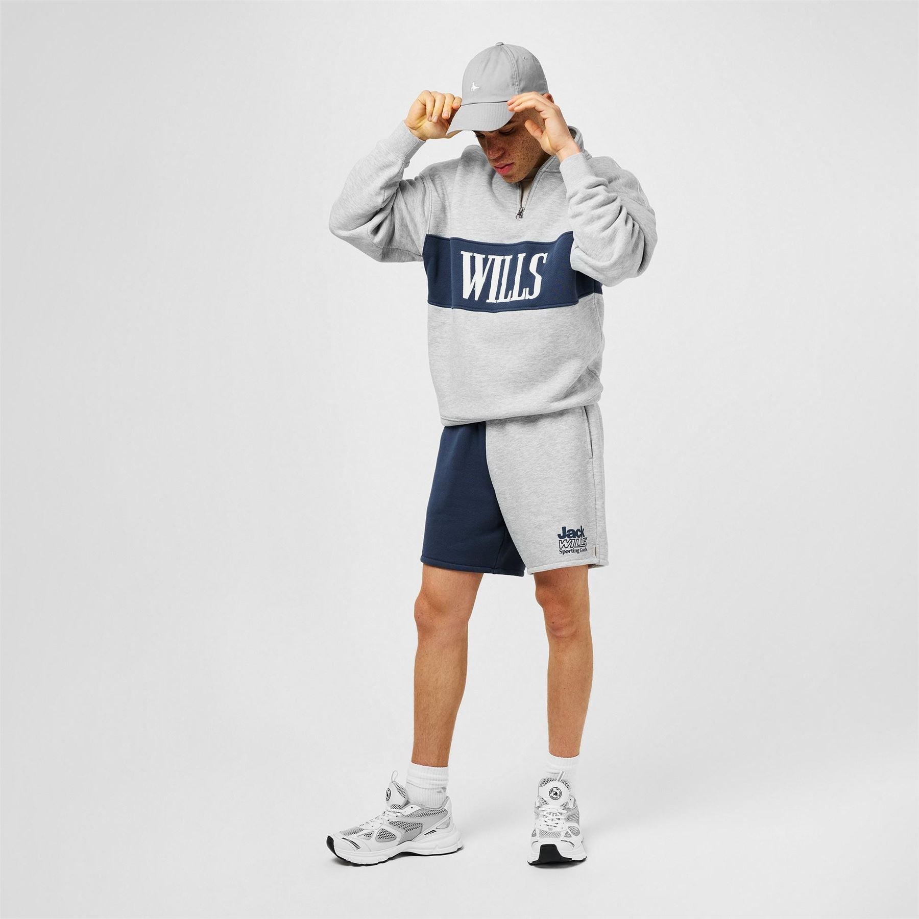 Jack Wills Jw Cut And Sew Fleece Jogger Shorts