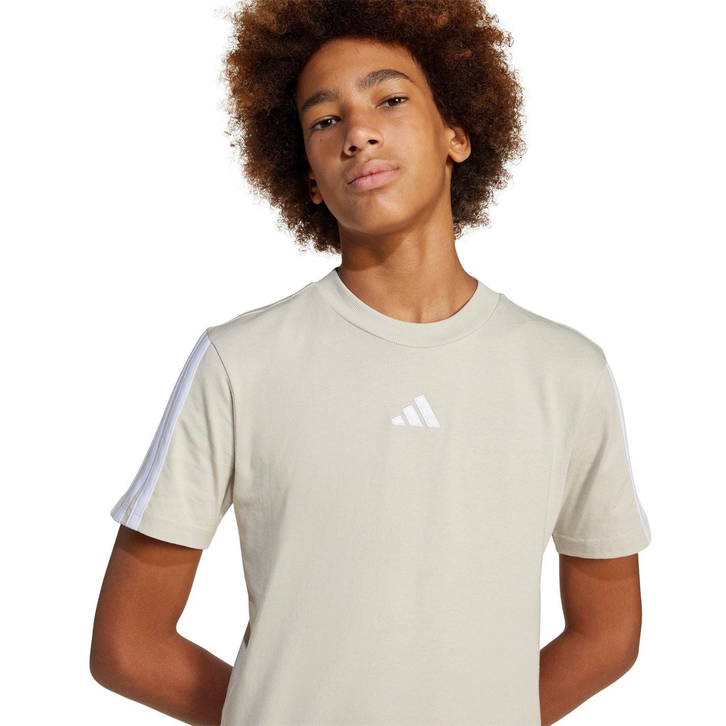 adidas 3 Stripe Essentials T-Shirt Junior