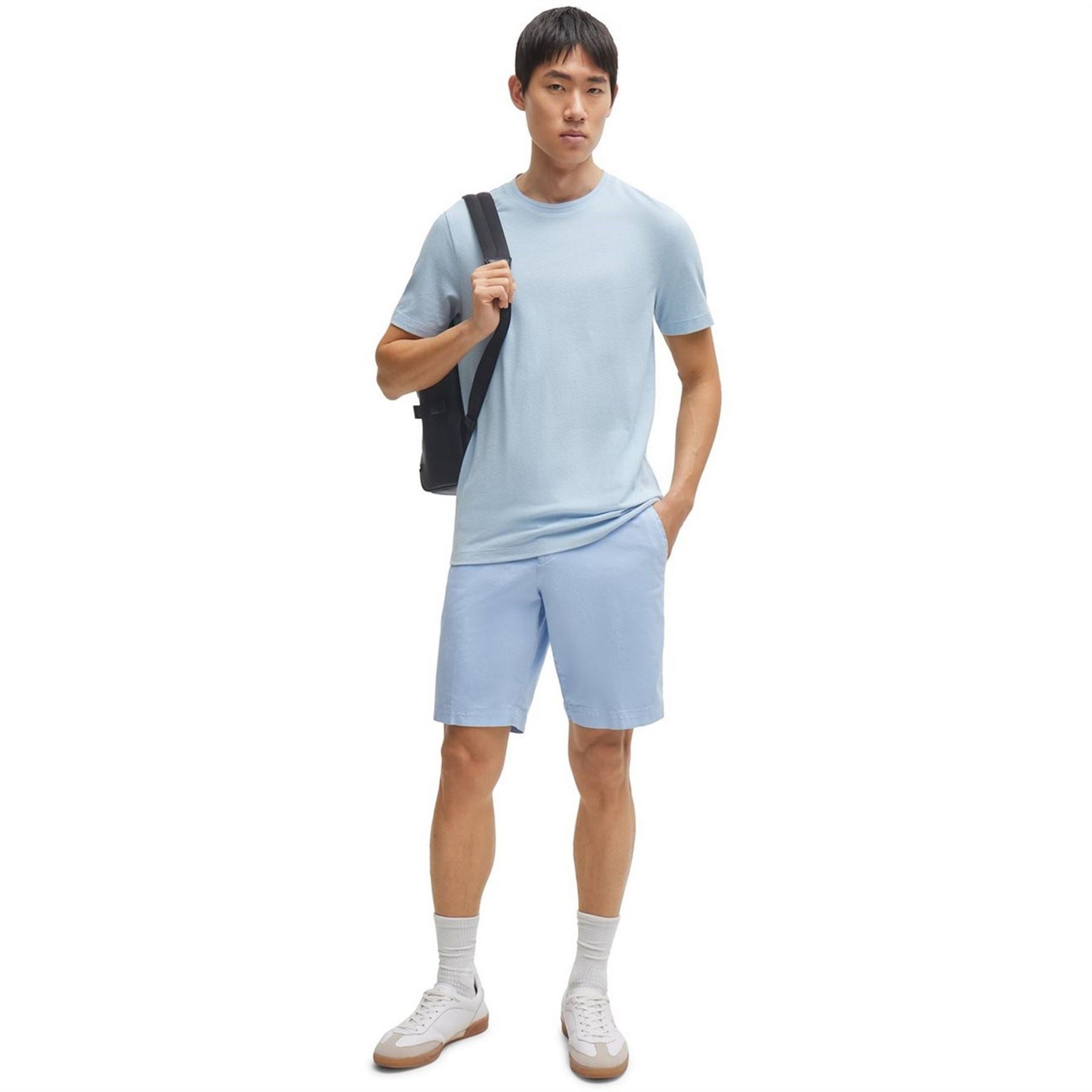 Boss Tiburt Bubble Structure Cotton Short Sleeve T-Shirt