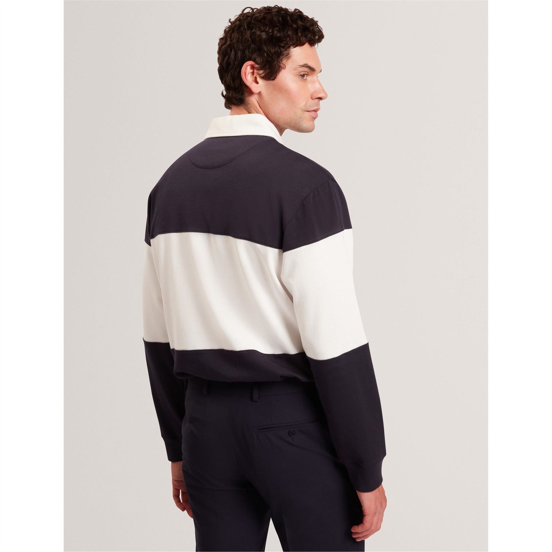 Ted Baker Rugby Polo Long Sleeve Collared Neck Shirt