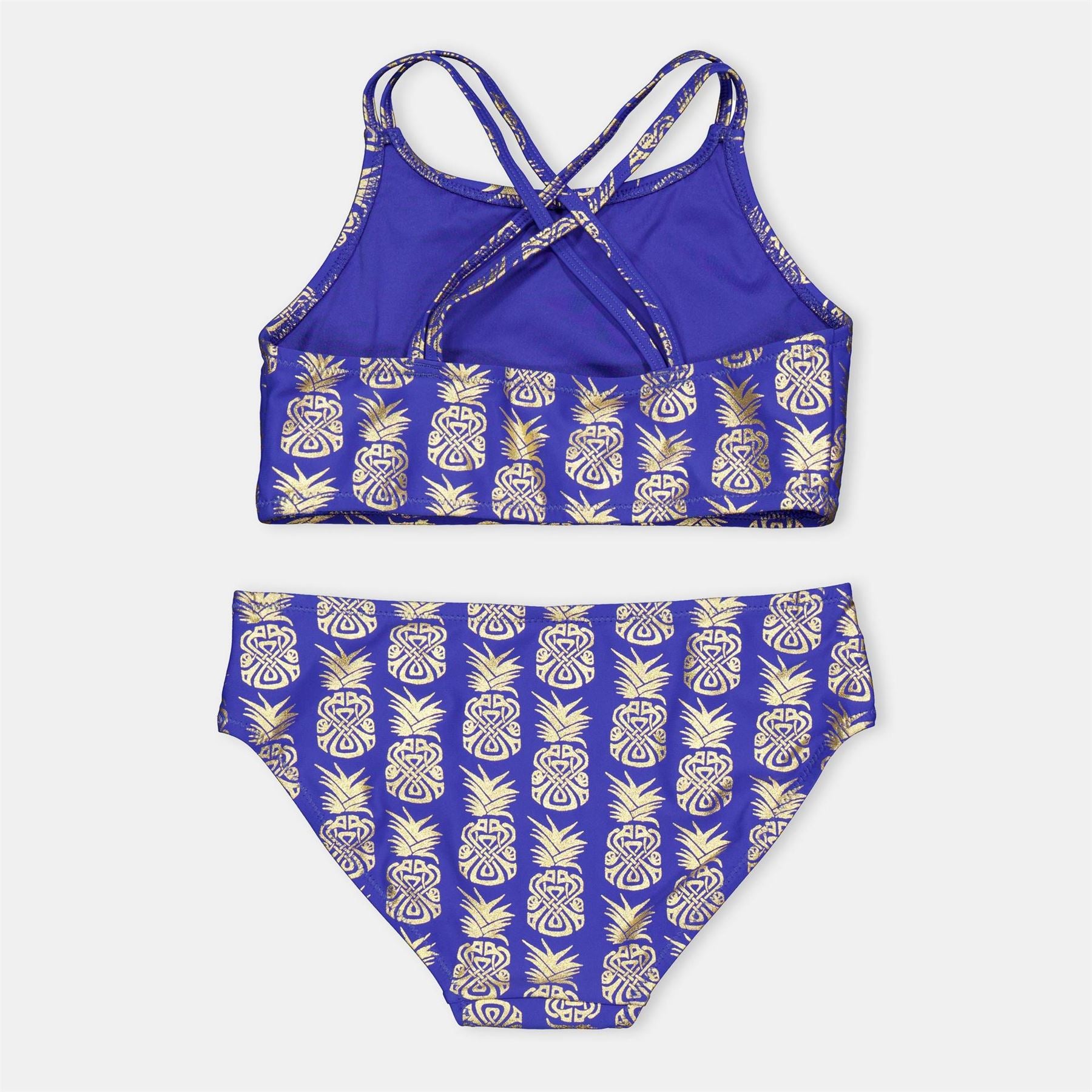 Biba Cross Back Geometric Patterned Bikini Set