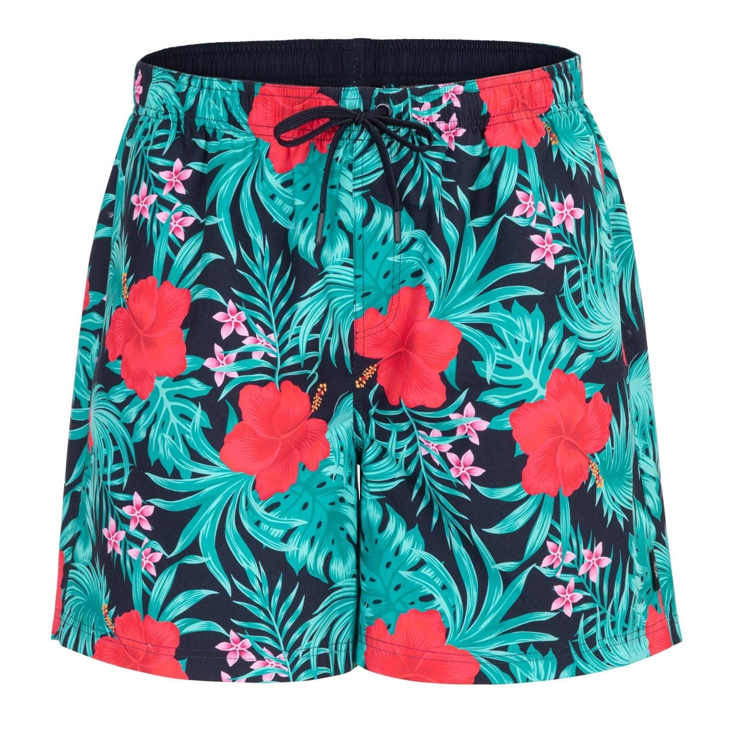 Hot Tuna Floral Swimming Shorts with Elasticated Waistband