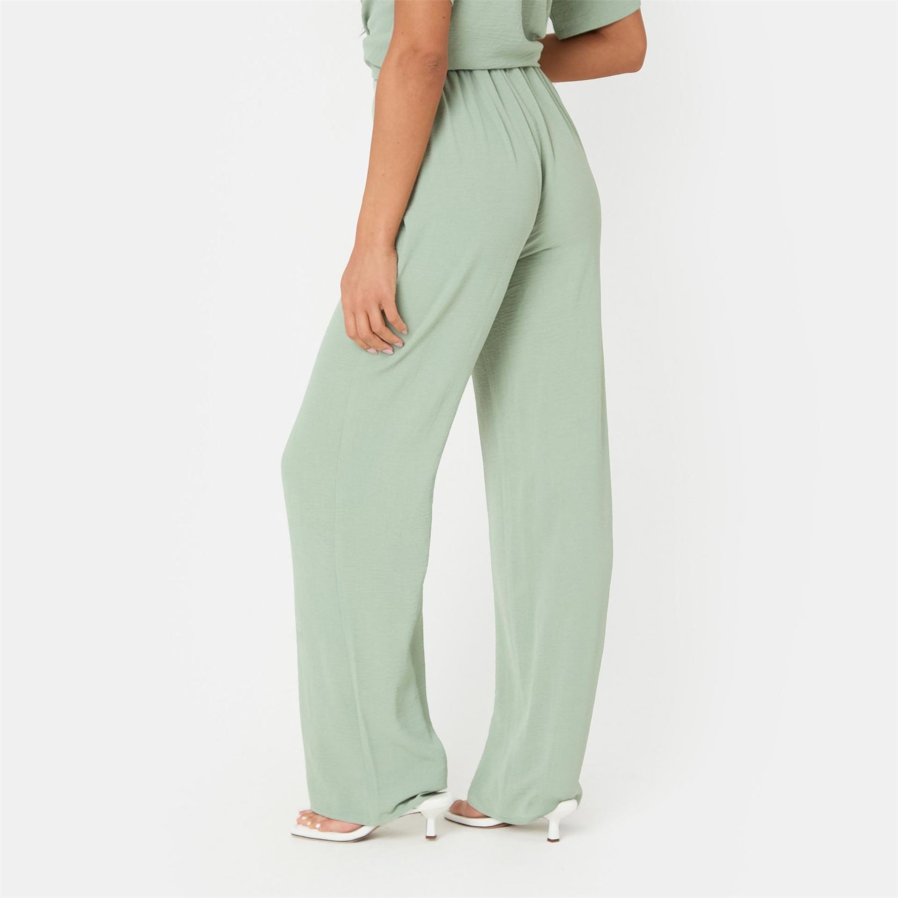 I Saw It First Crepe Wide Leg Trousers
