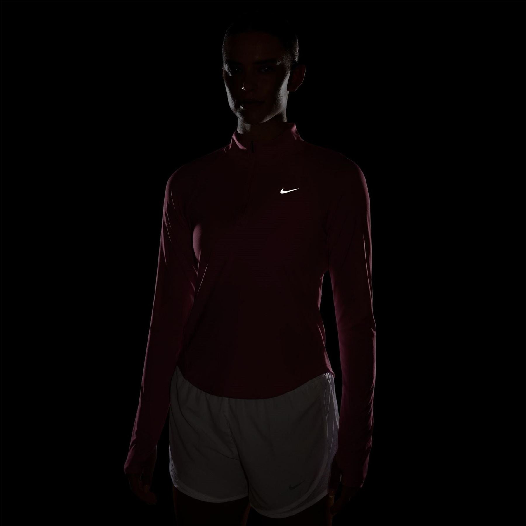 Nike Womens Pacer Long Sleeve 1 2 Zip Running Top