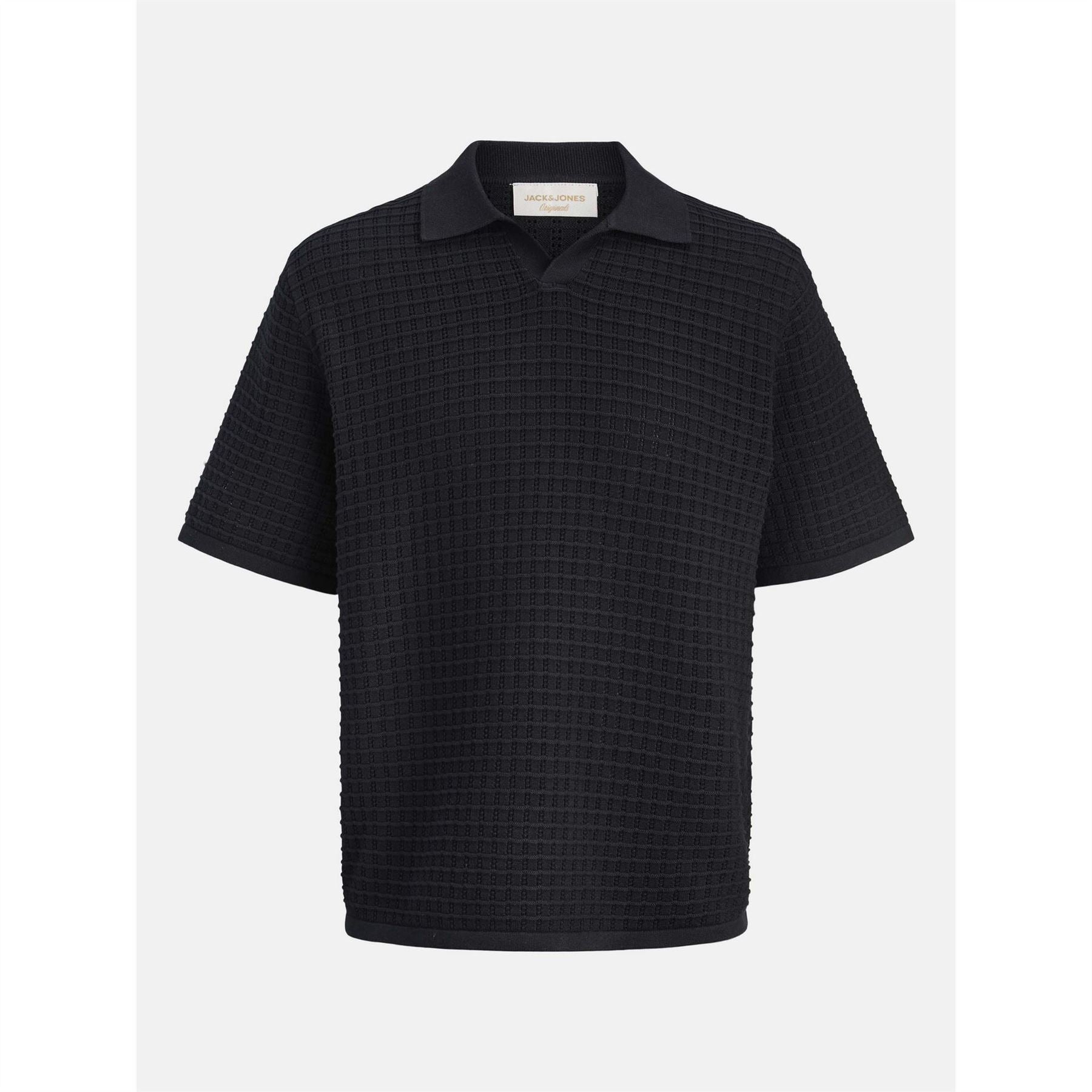 Jack and Jones Jornantucket Knit Split Neck Cotton Polo Shirt