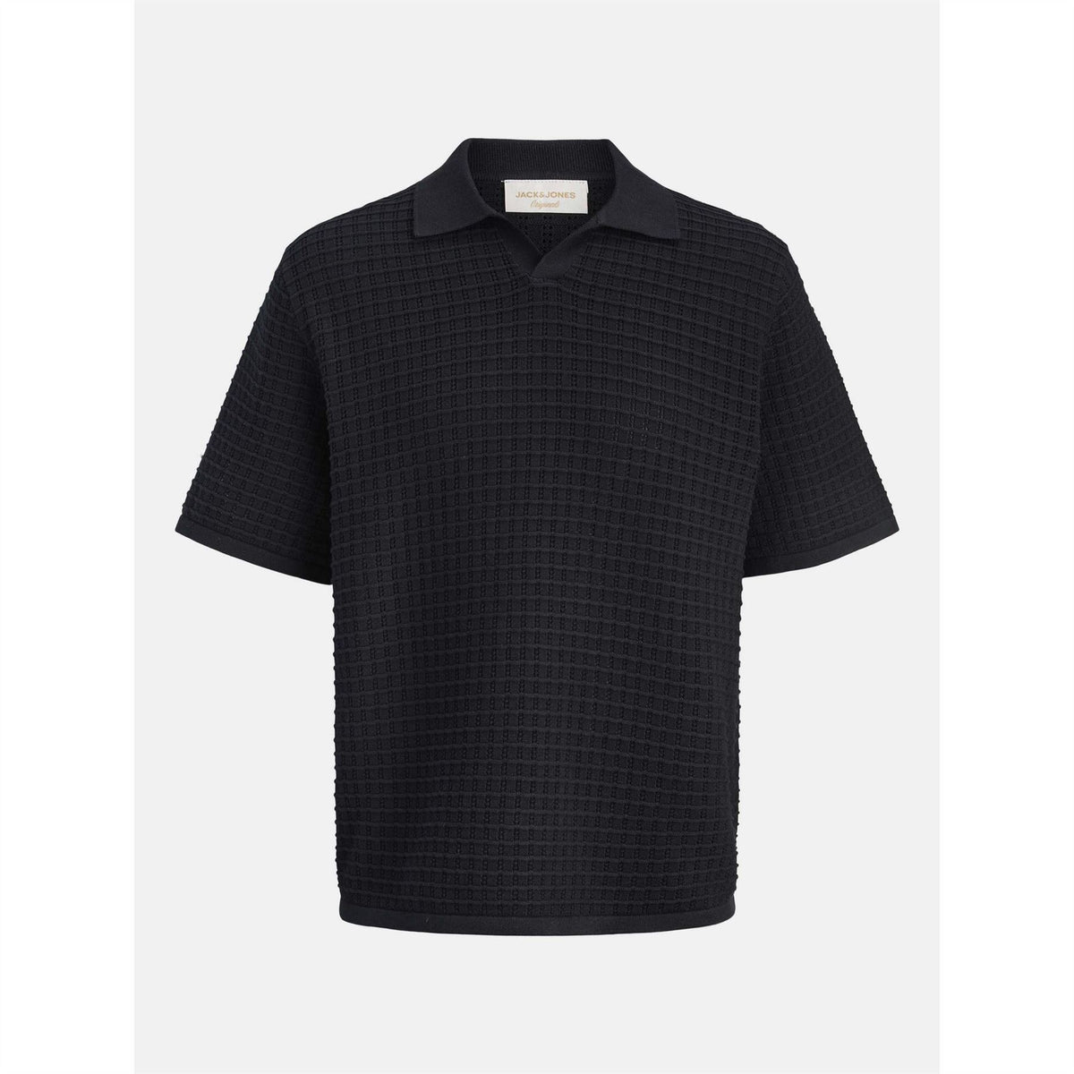 Jack and Jones Jornantucket Knit Split Neck Cotton Polo Shirt