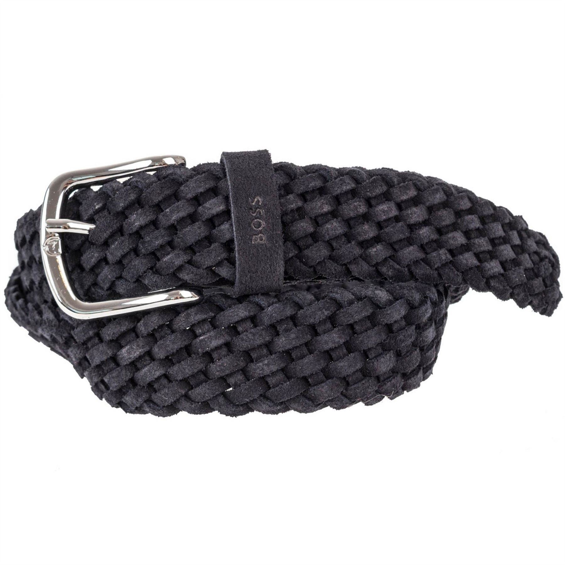 Boss Leather Pin Buckle Belt with Logo