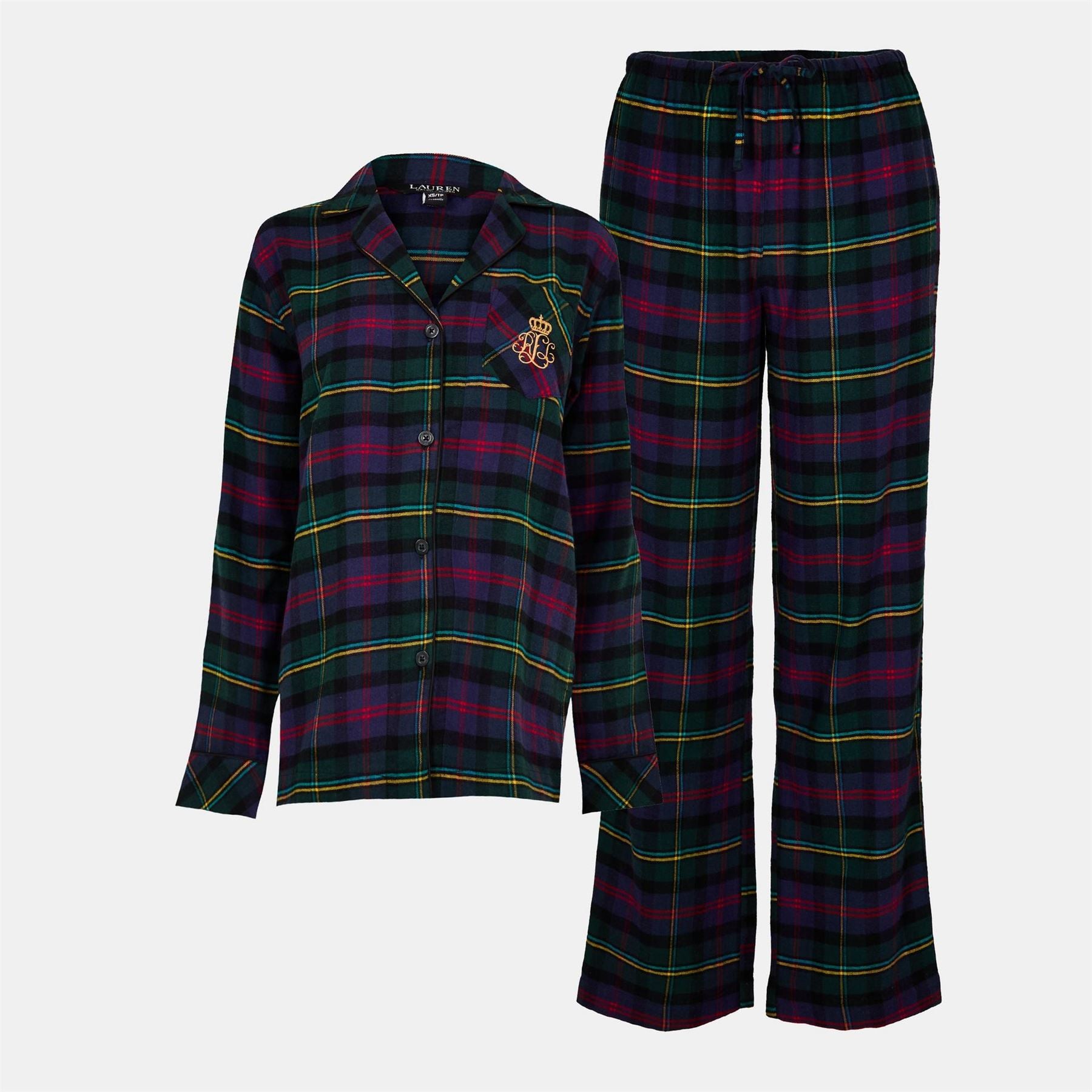 Lauren by Ralph Lauren Collared Neck Long Sleeve Pyjama Set