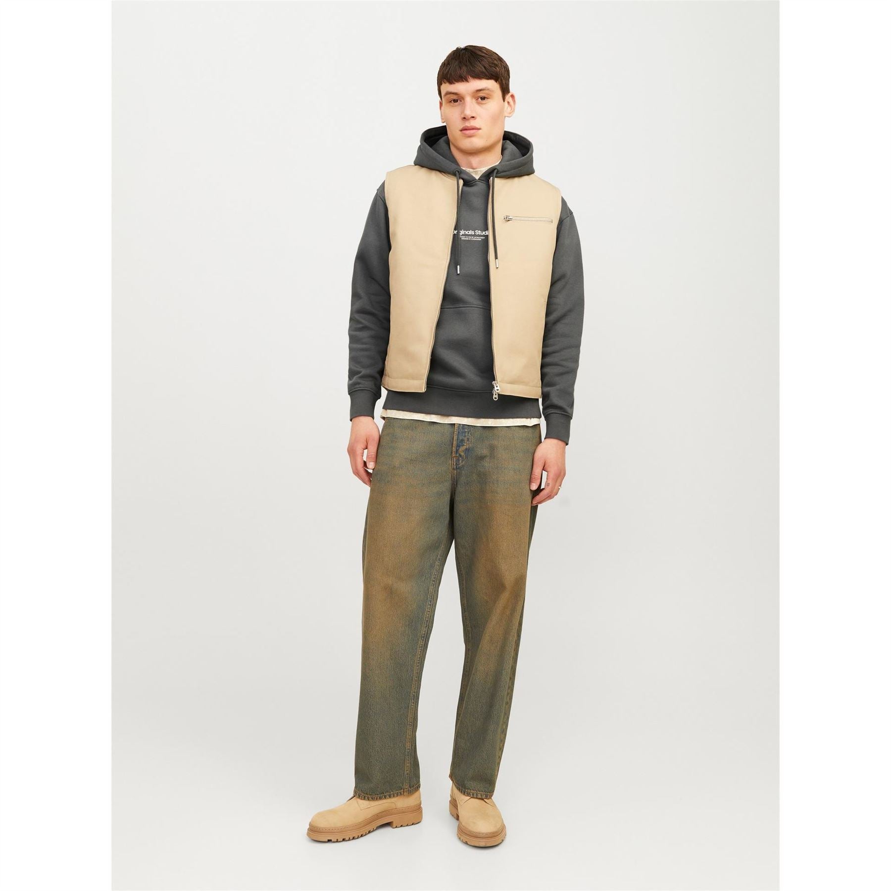 Jack and Jones Vester Lettering Hooded Neck Sweatshirt