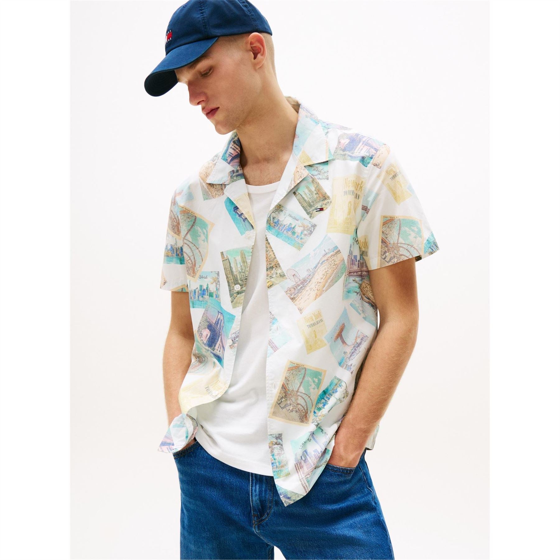 Tommy Jeans All Over Print Camp Patterned Shirt