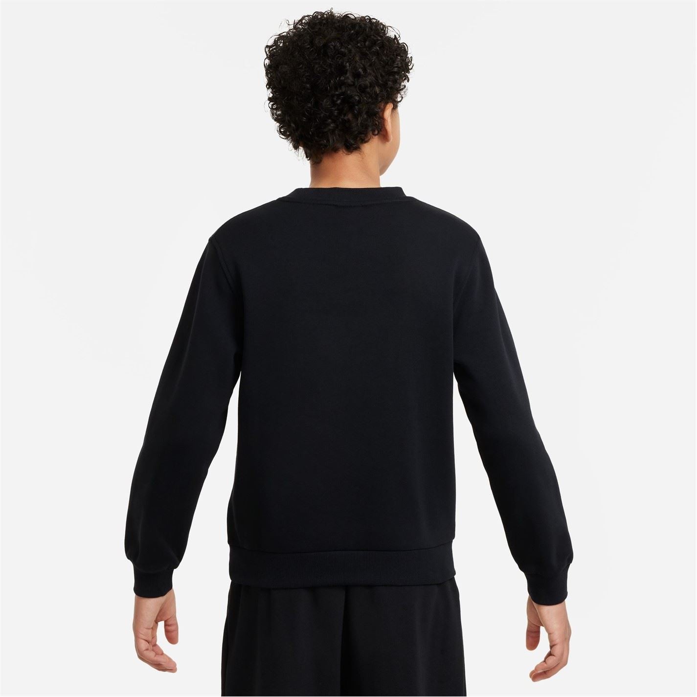 Nike Crew Neck Ribbed Collar Long Sleeve Sweatshirt
