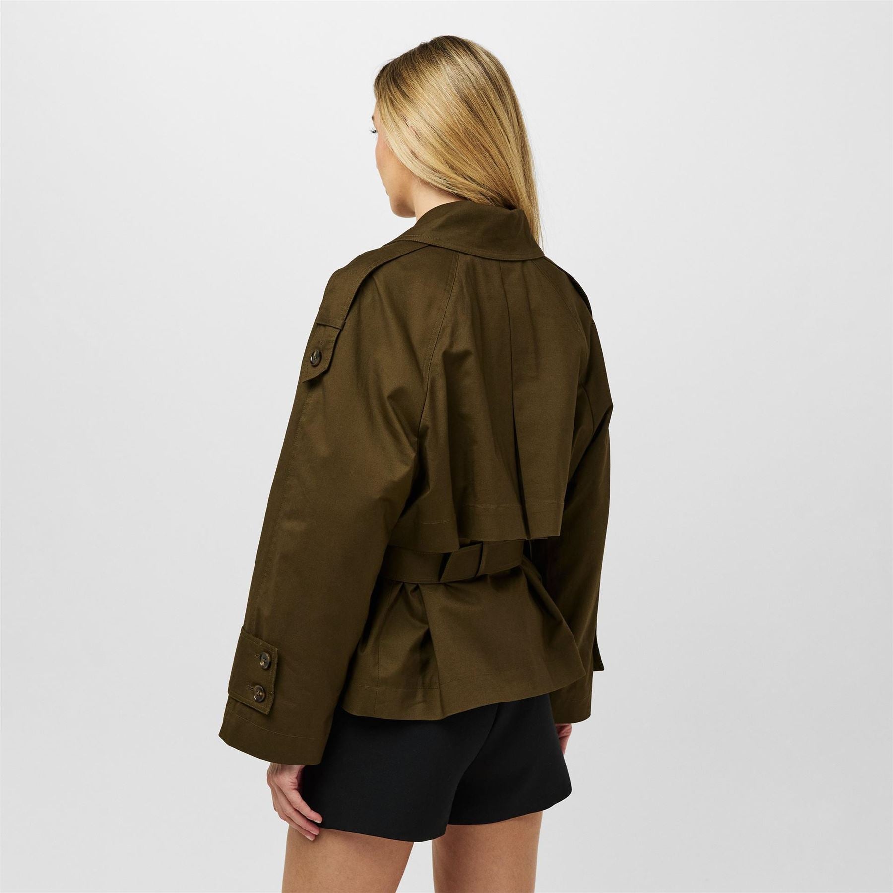 French Connection Solid Patterned Trench Coat
