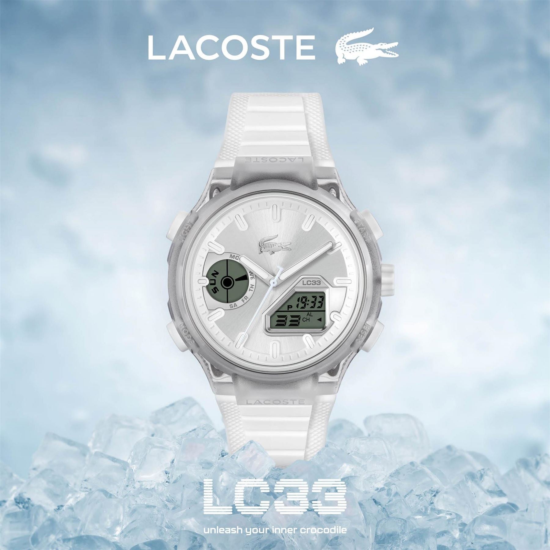 Lacoste Watches Mens Lc33 Silicone Strap Watch