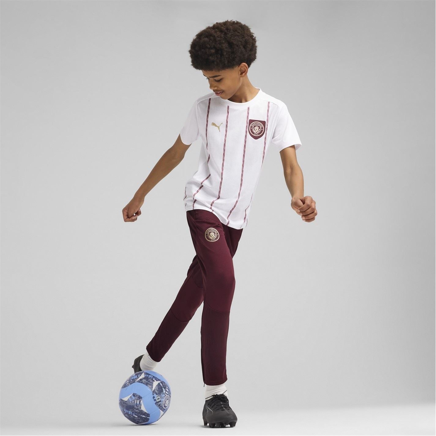 Puma Manchester City Pre Match Short Sleeve Shirt Juniors