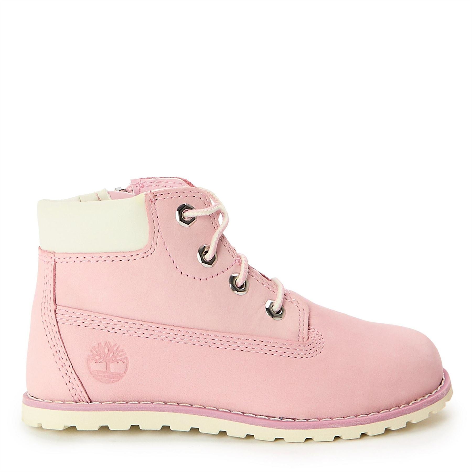Timberland Kids Mid Lace Up With Zip Flat Ankle Boots