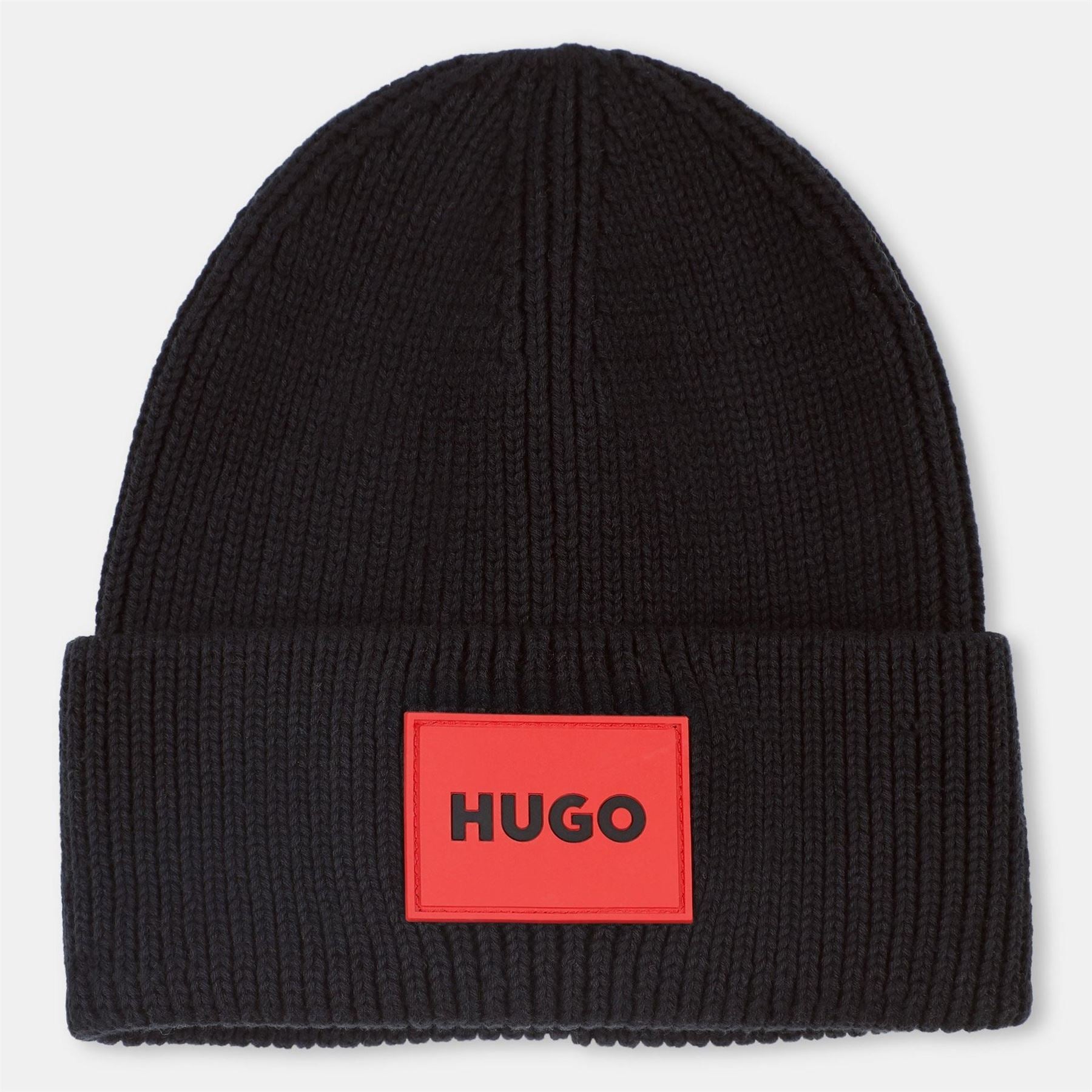 Hugo Ribbed Patterned Junior Beanie with Bold Logo