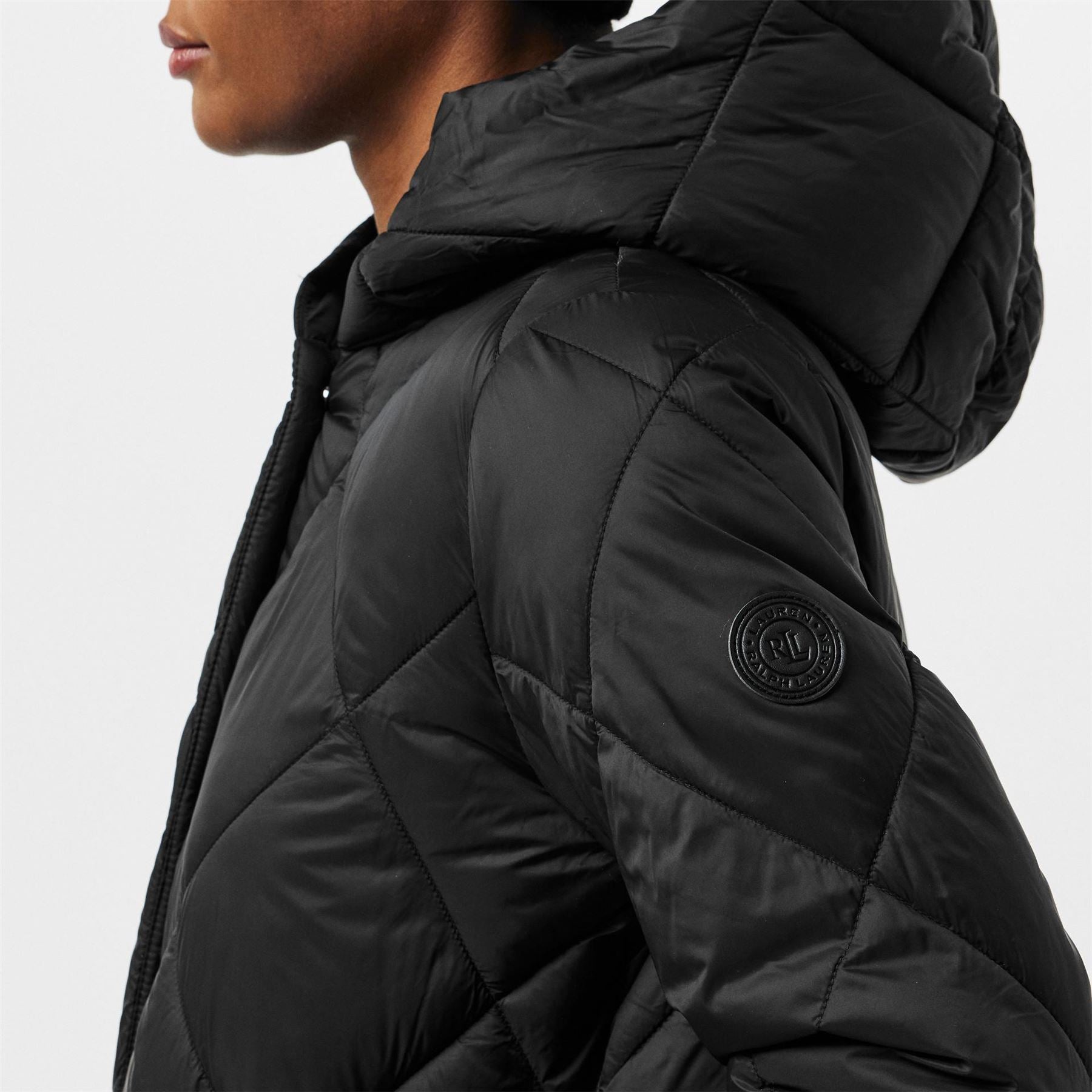Lauren by Ralph Lauren Dia Q Real Leather Medium Puffer Jacket