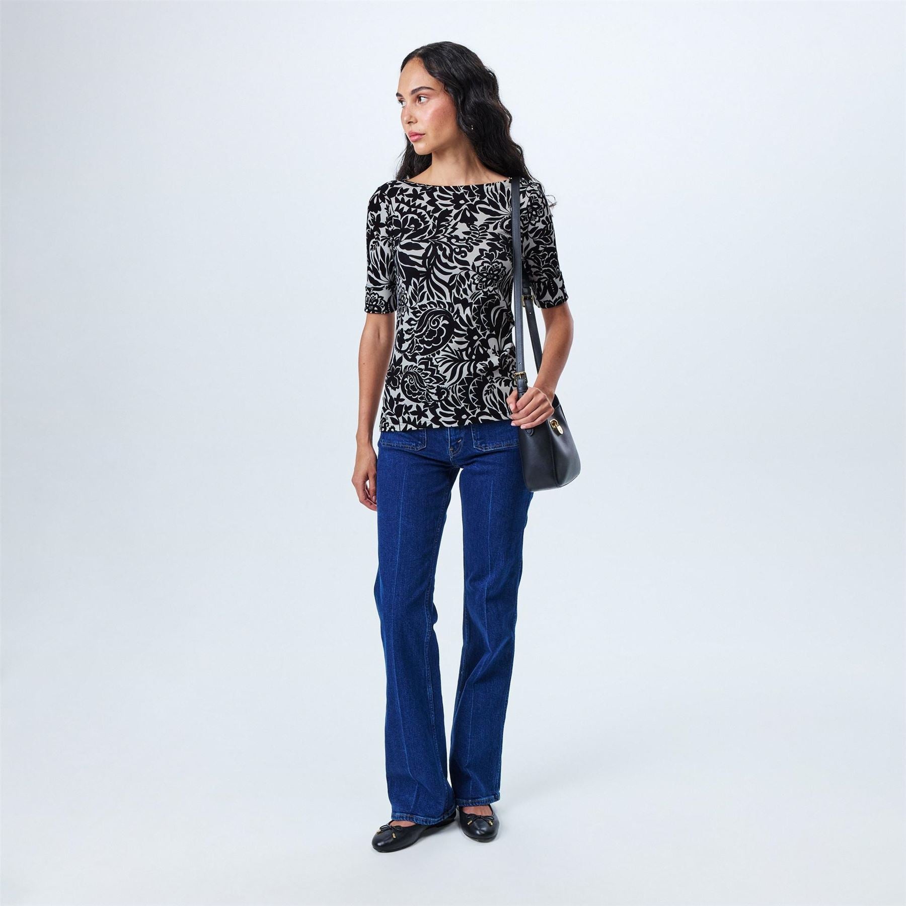 Lauren by Ralph Lauren Judy Regular Fit Boat Neck T-Shirt