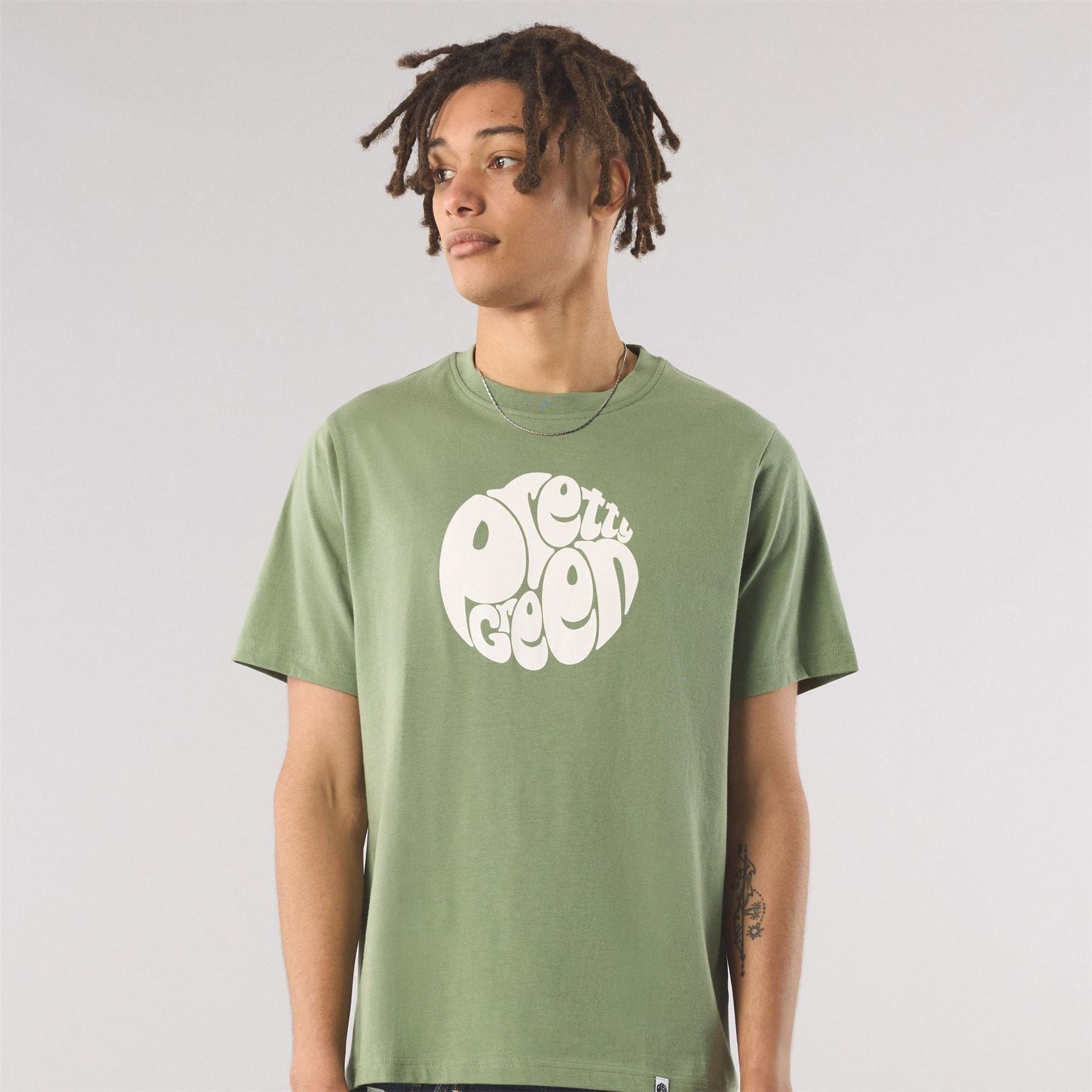 Pretty Green Logo Print Crew Neck Short Sleeve T-Shirt