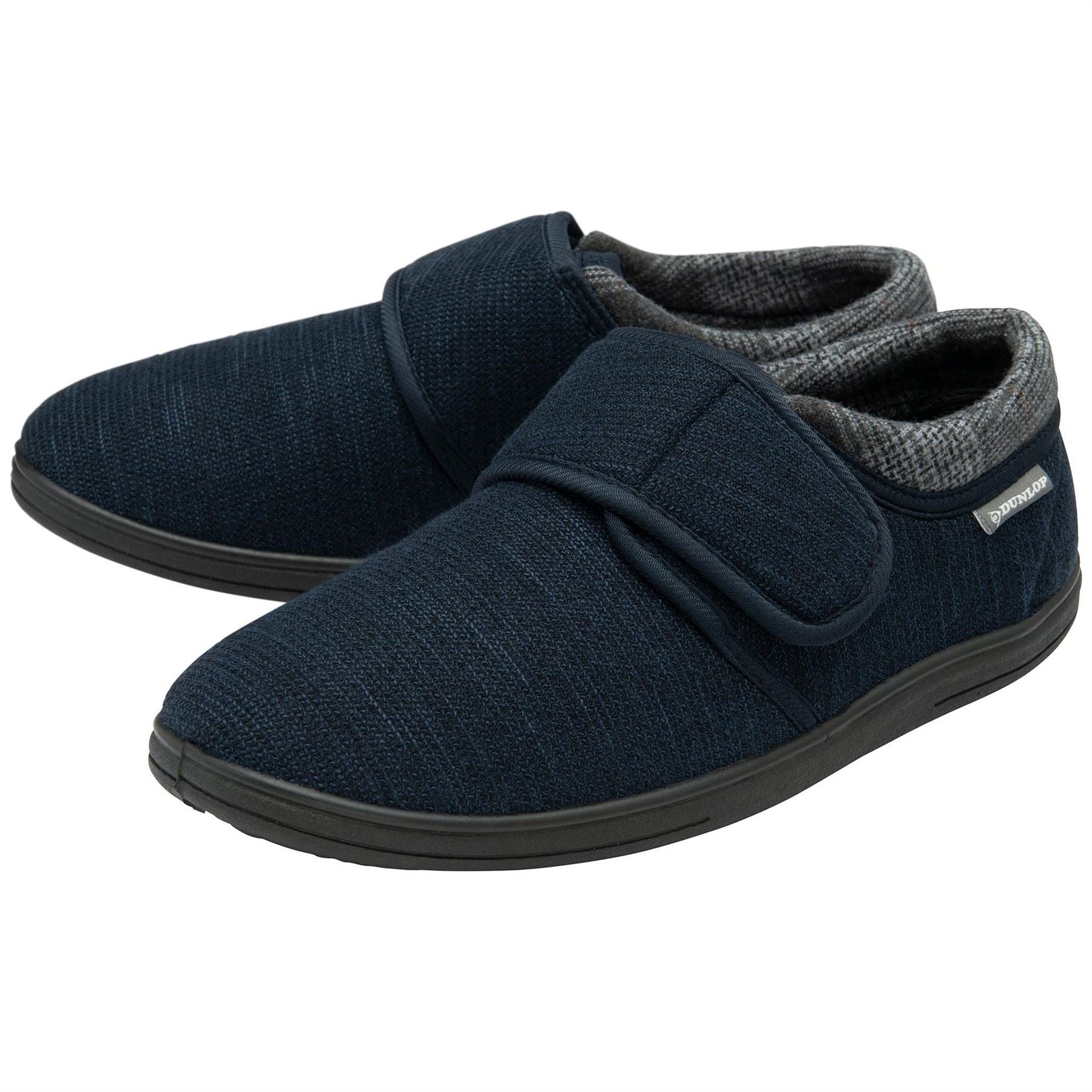 Dunlop Touch-Fastening Sn62 Textured Moccasin Slippers