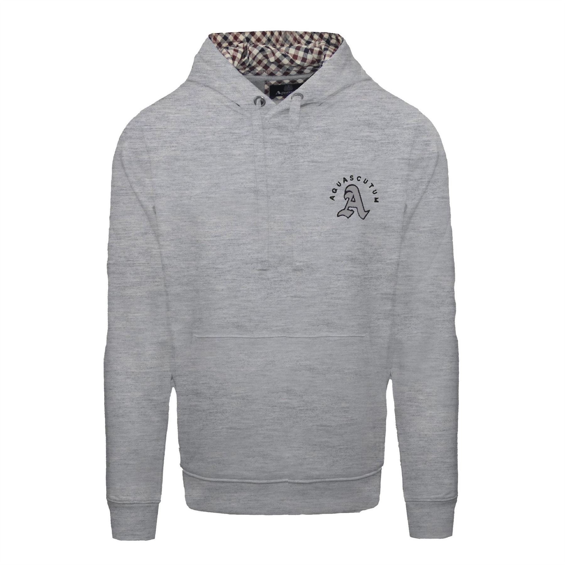Aquascutum Hooded Neck Long Sleeve Sweatshirt with Kangaroo Pocket