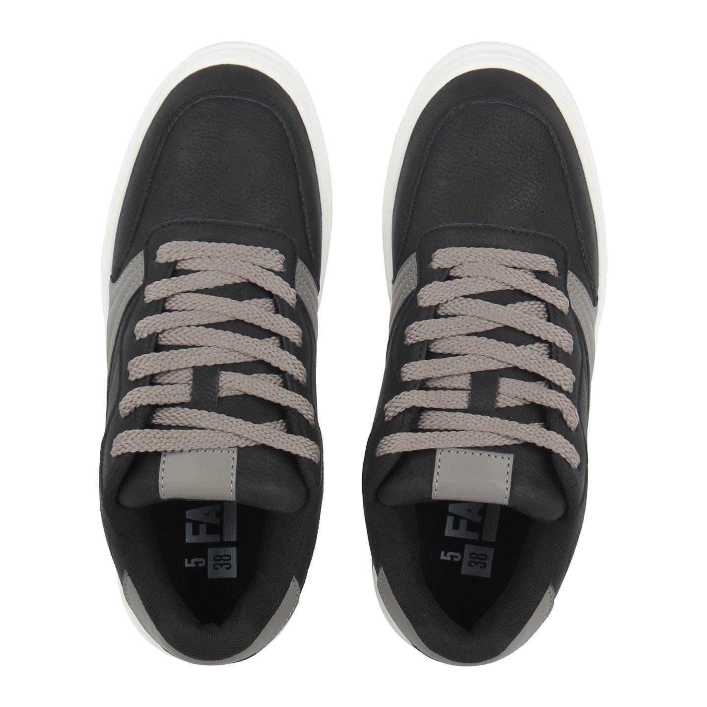 Fabric JN54 Round Toe Flat Heel Trainers