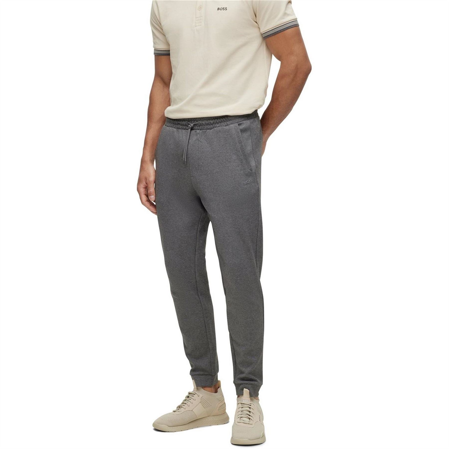 Boss Hadikocurve Jog Rubberised Logo Jogging Bottoms