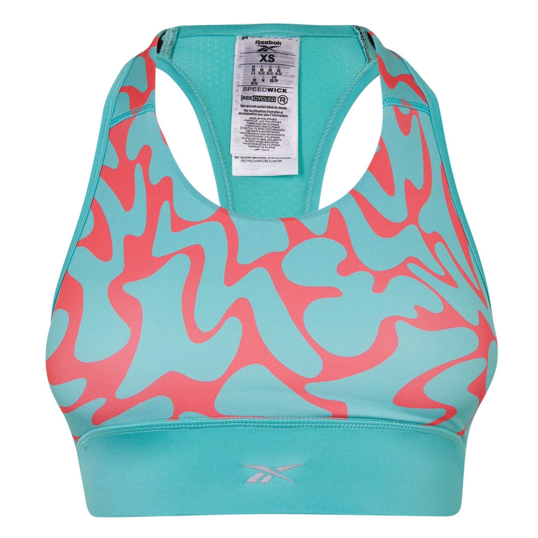 Reebok Womens Running Printed Sports Bra High Impact