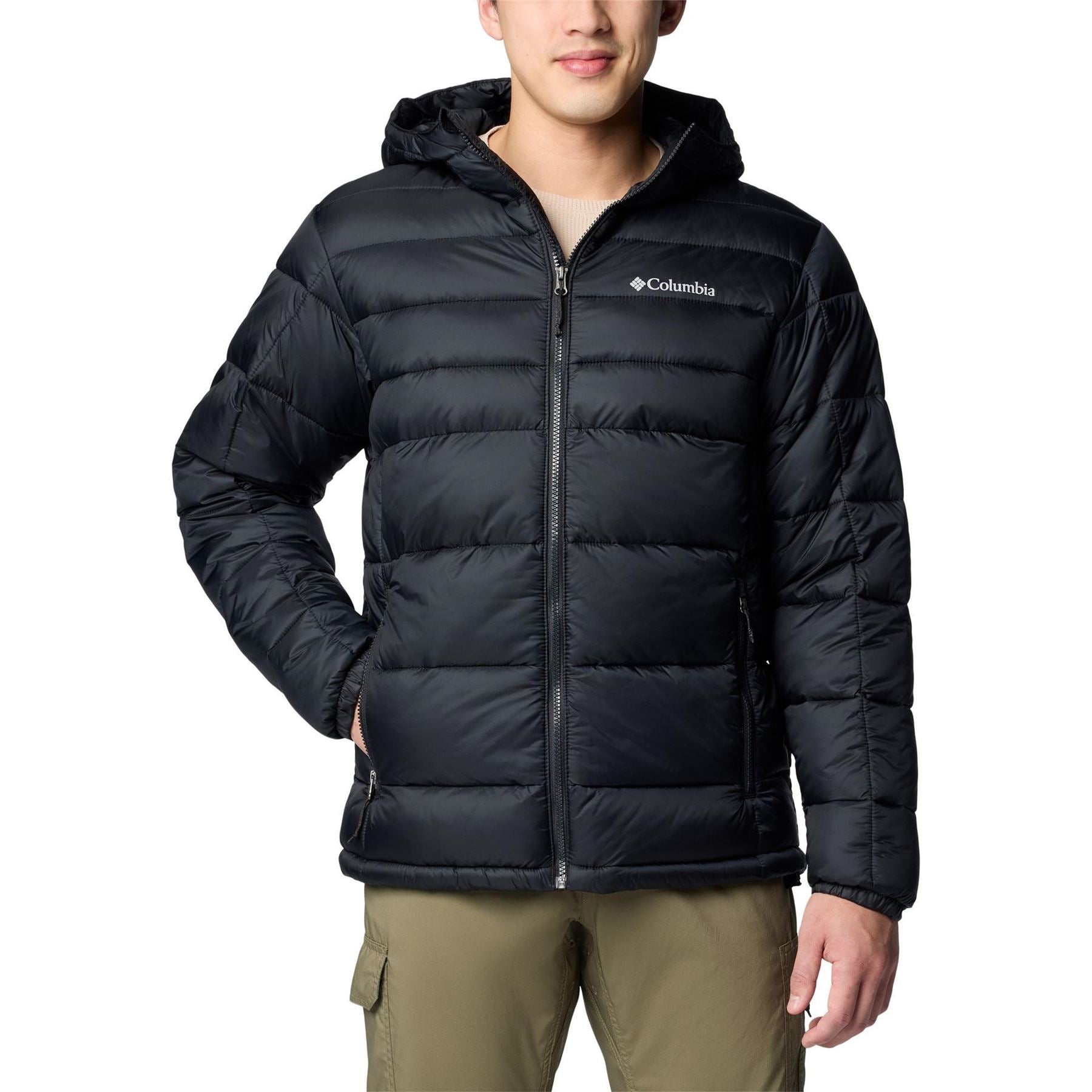 Columbia Buck Butte Hooded Solid Patterned Puffer Jacket