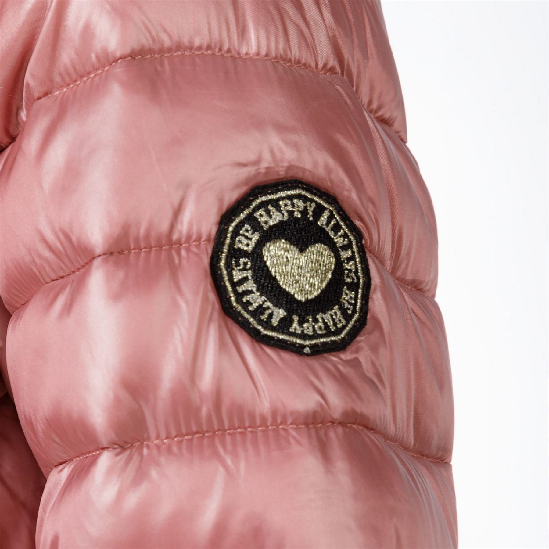 Minoti Girls Quilted Hooded Jacket With Zip Fastening Copper
