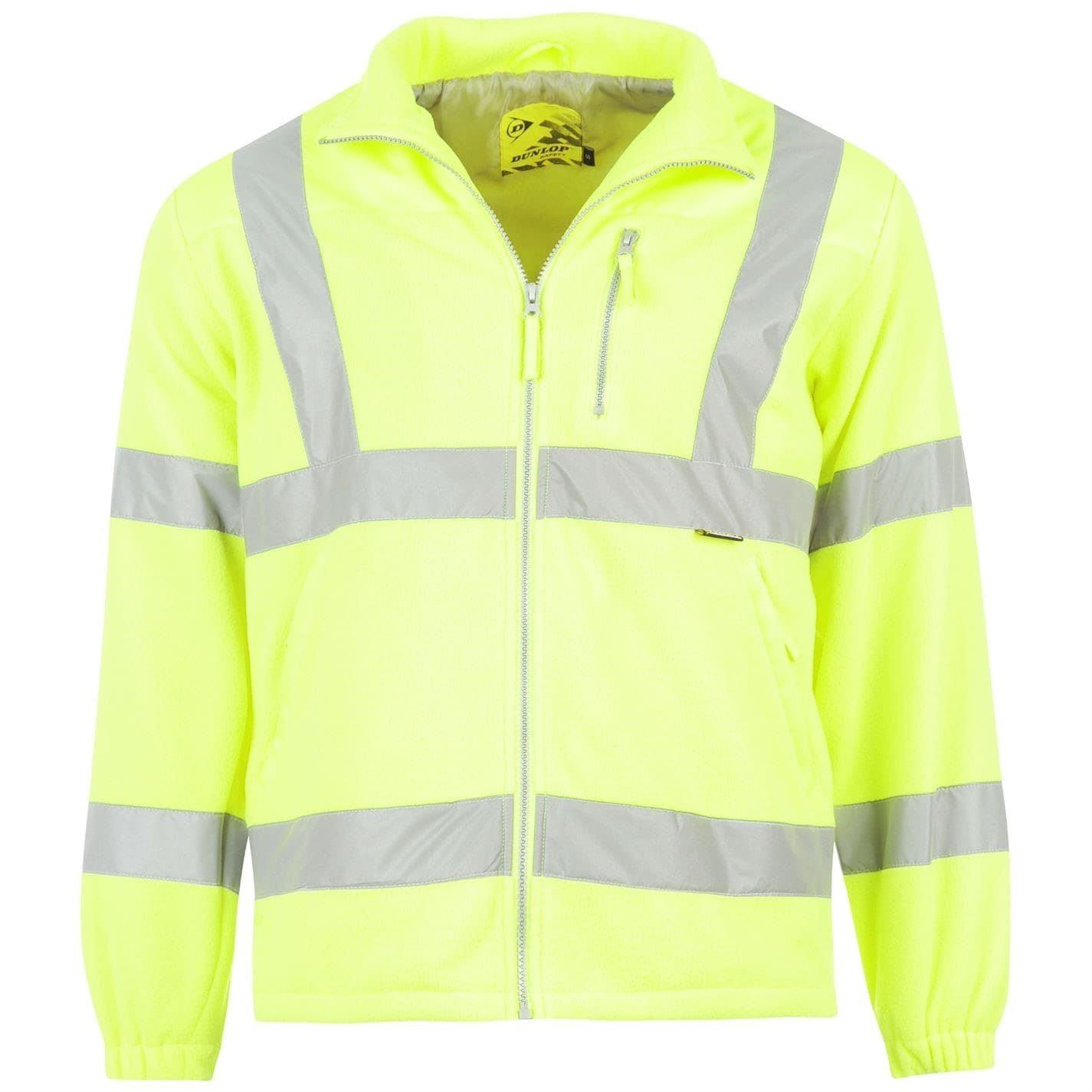 Dunlop  Hi Vis Reflective Fleece Long Sleeve Jacket