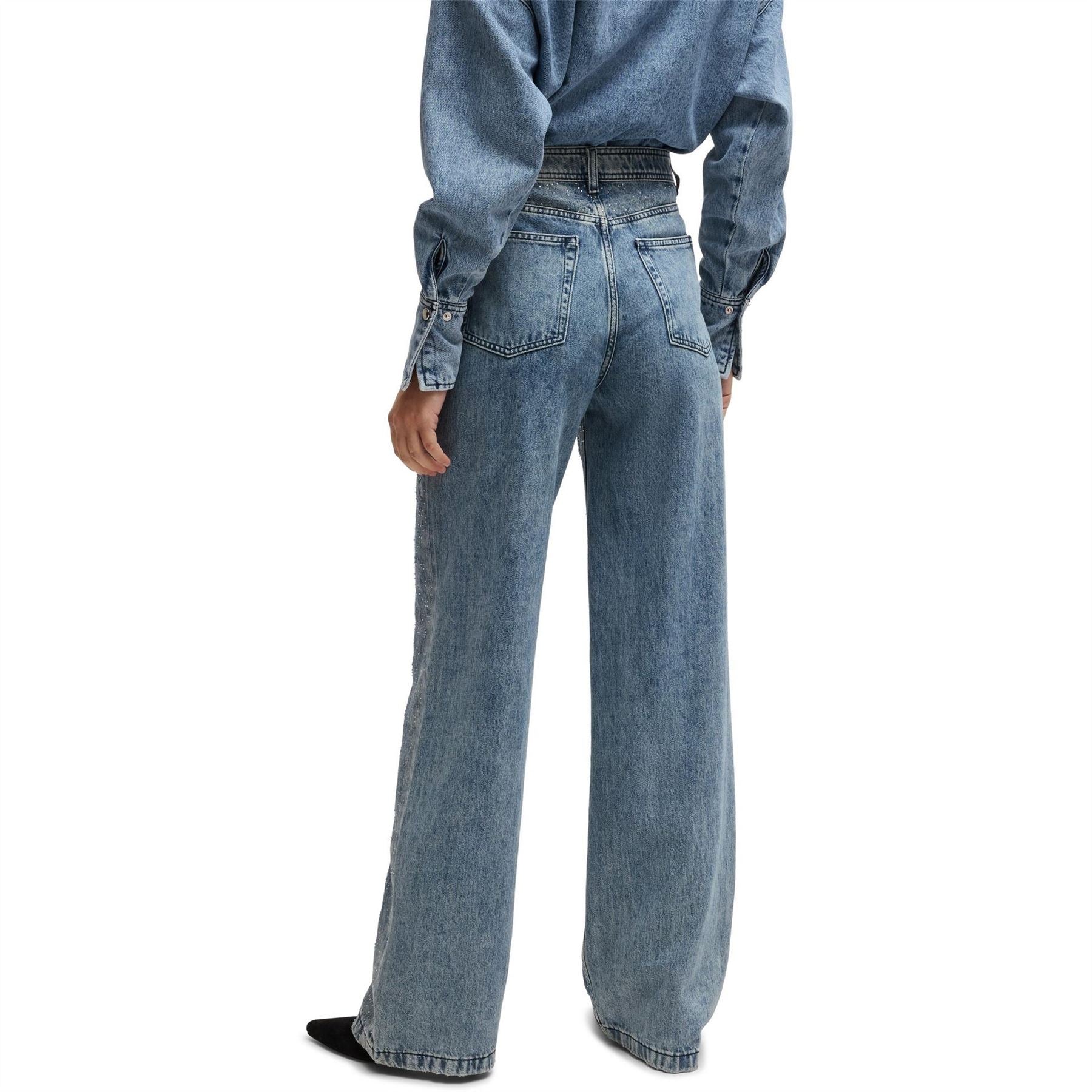 Boss Marlene Wide Leg Slim Fit Jeans